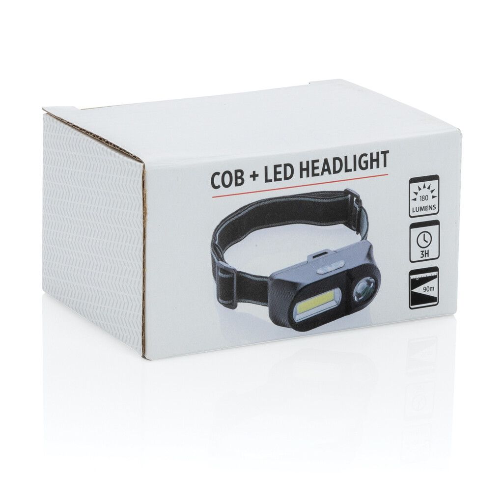 COB und LED Stirnlampe - schwarz-819