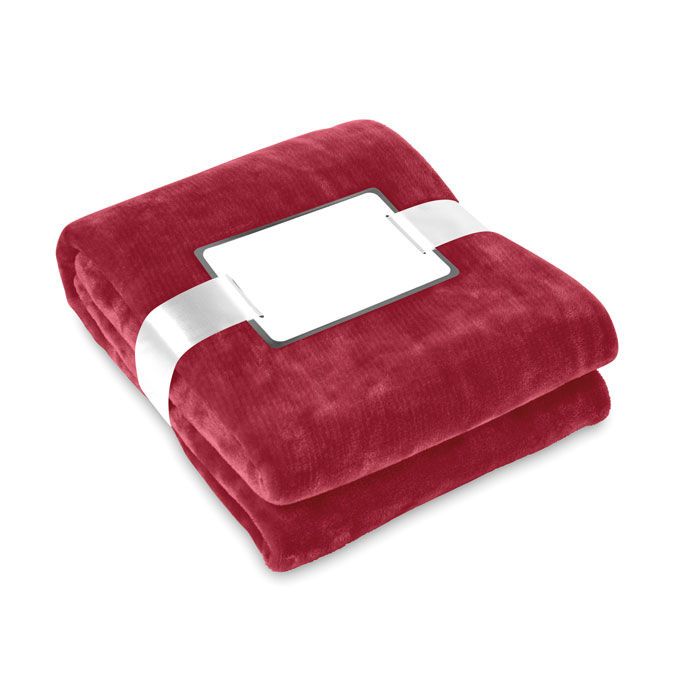 Flanell Fleece-Decke DAVOS - bordeaux-810