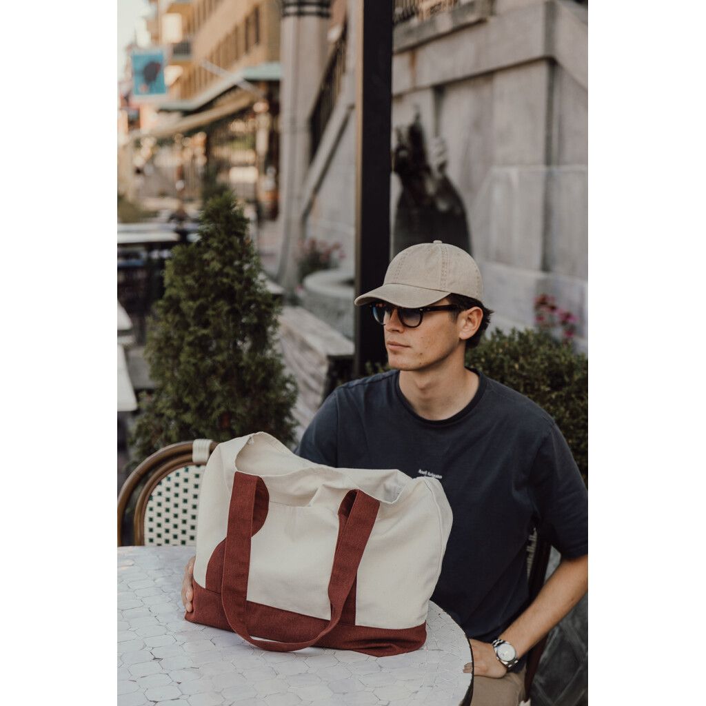 SHOP LOCAL AWARE™ Tasche aus recycelter Baumwolle, 350g/m² - burgunderrot-143