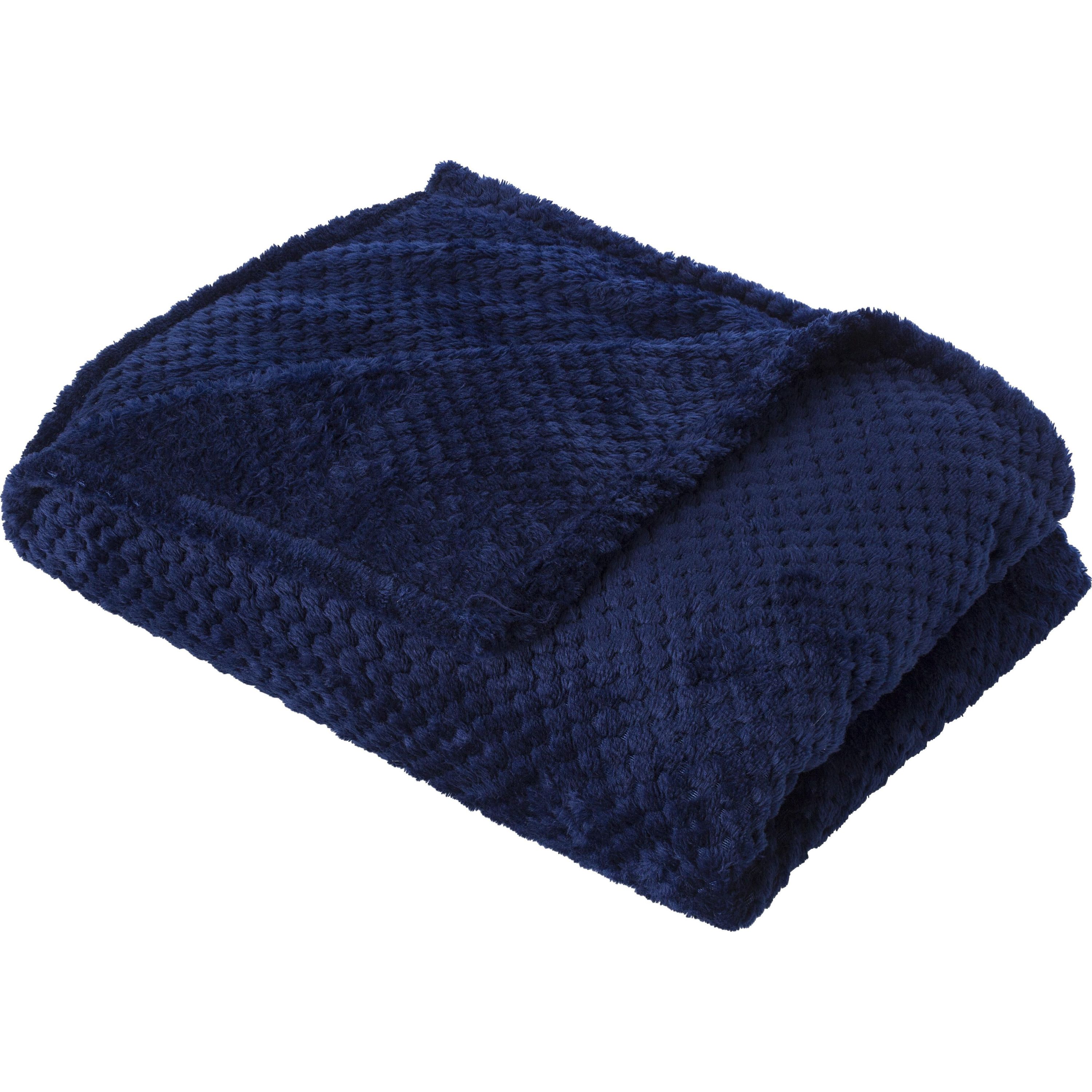 Flanellfleece (230 gr/m²) Decke Nikolai - blau-412