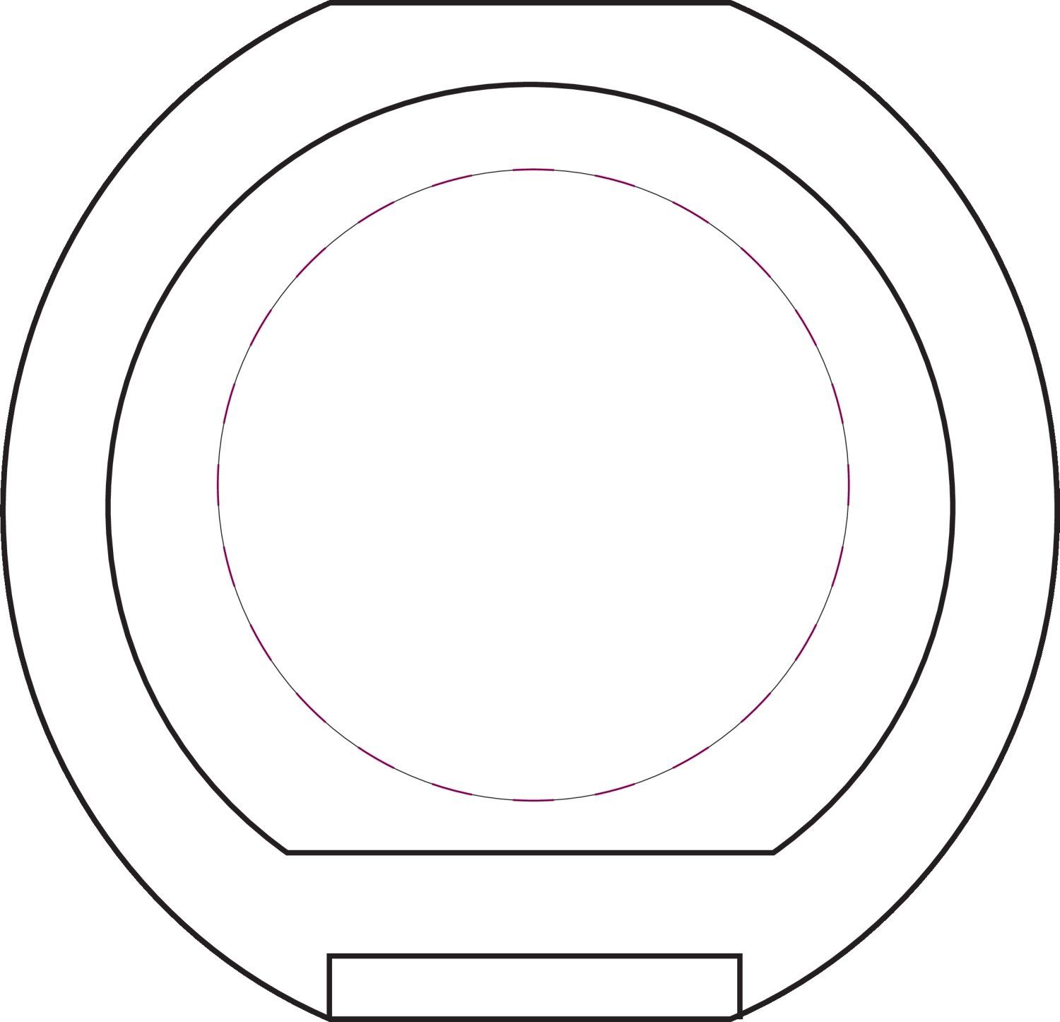 Veredelungsposition mittig auf Deckel