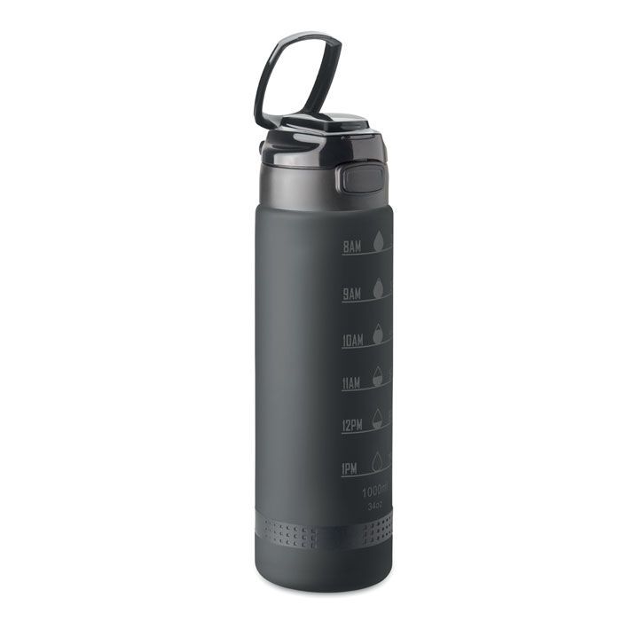 Sport-Trinkflasche RPET 1L LEVEL - schwarz-221
