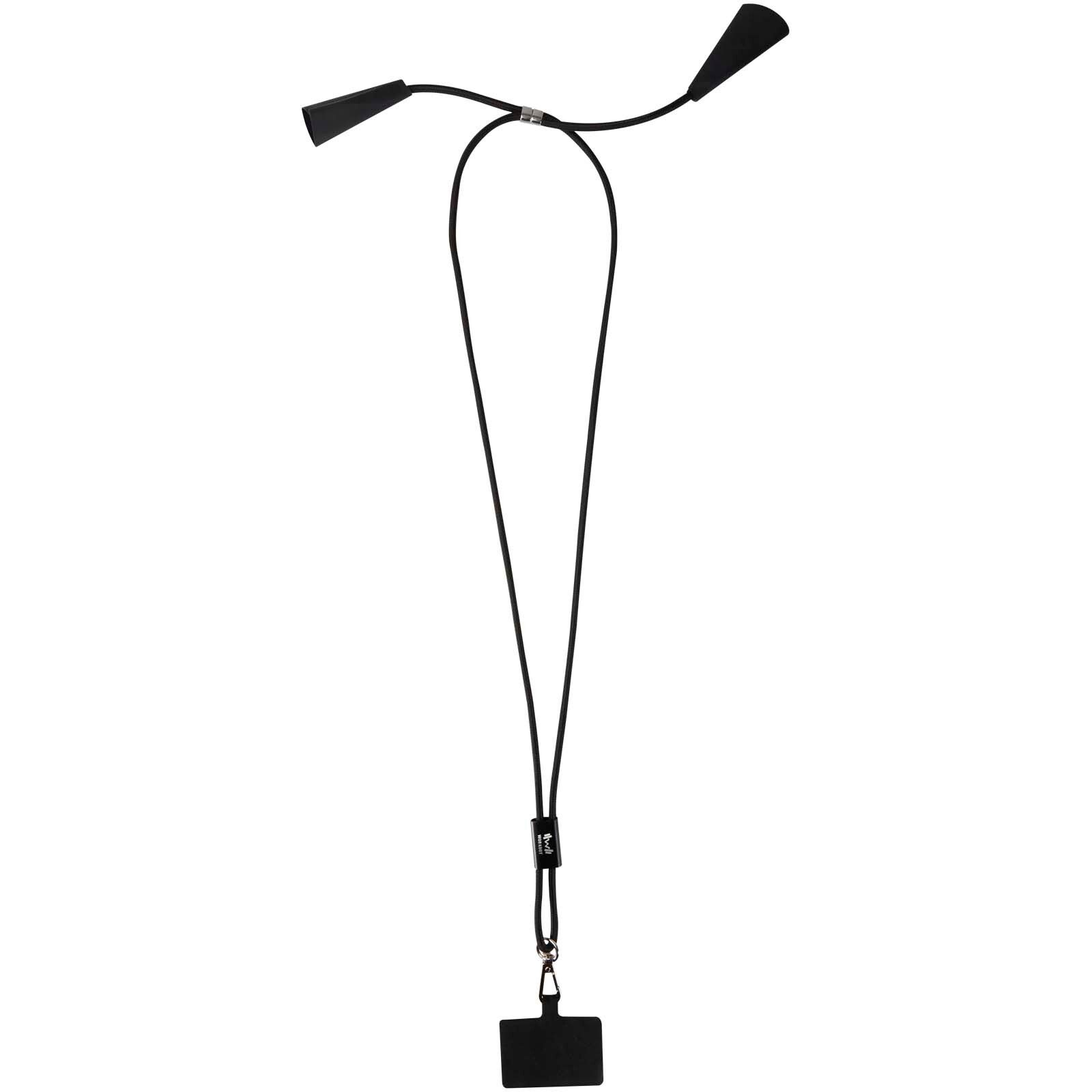 Funi 5 in 1 Lanyard Kabel  Kunststoff für Smartphones mit integrierter Datensynchronisierung und 100 W Schnellladefunktion - schwarz-319