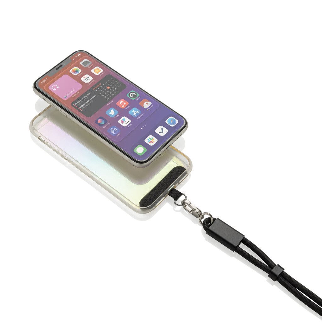 LoopAmp 60W Handgelenksband für Smartphones aus RCS rPET - schwarz-171