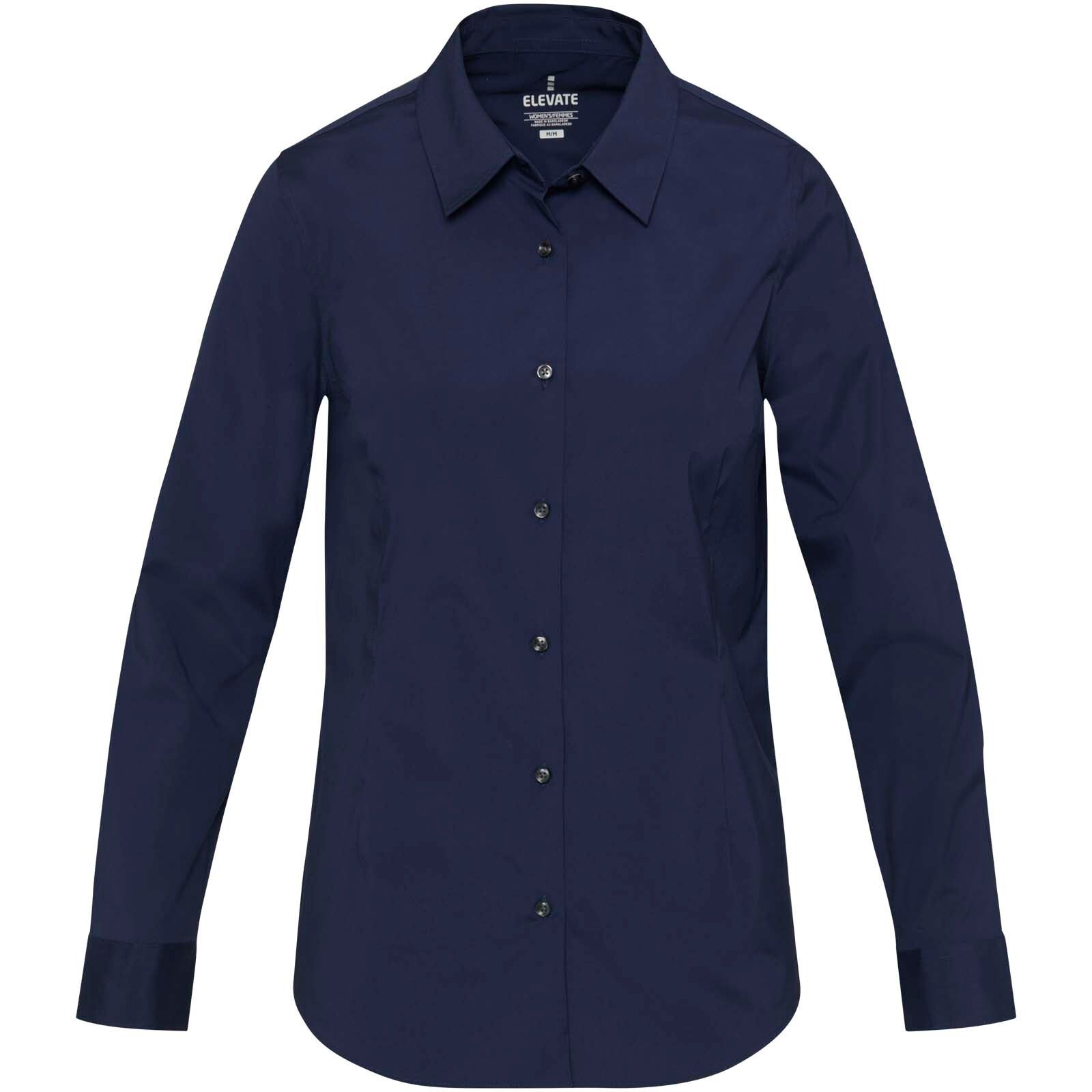 Carnelian Popeline Bluse - marineblau - S-733
