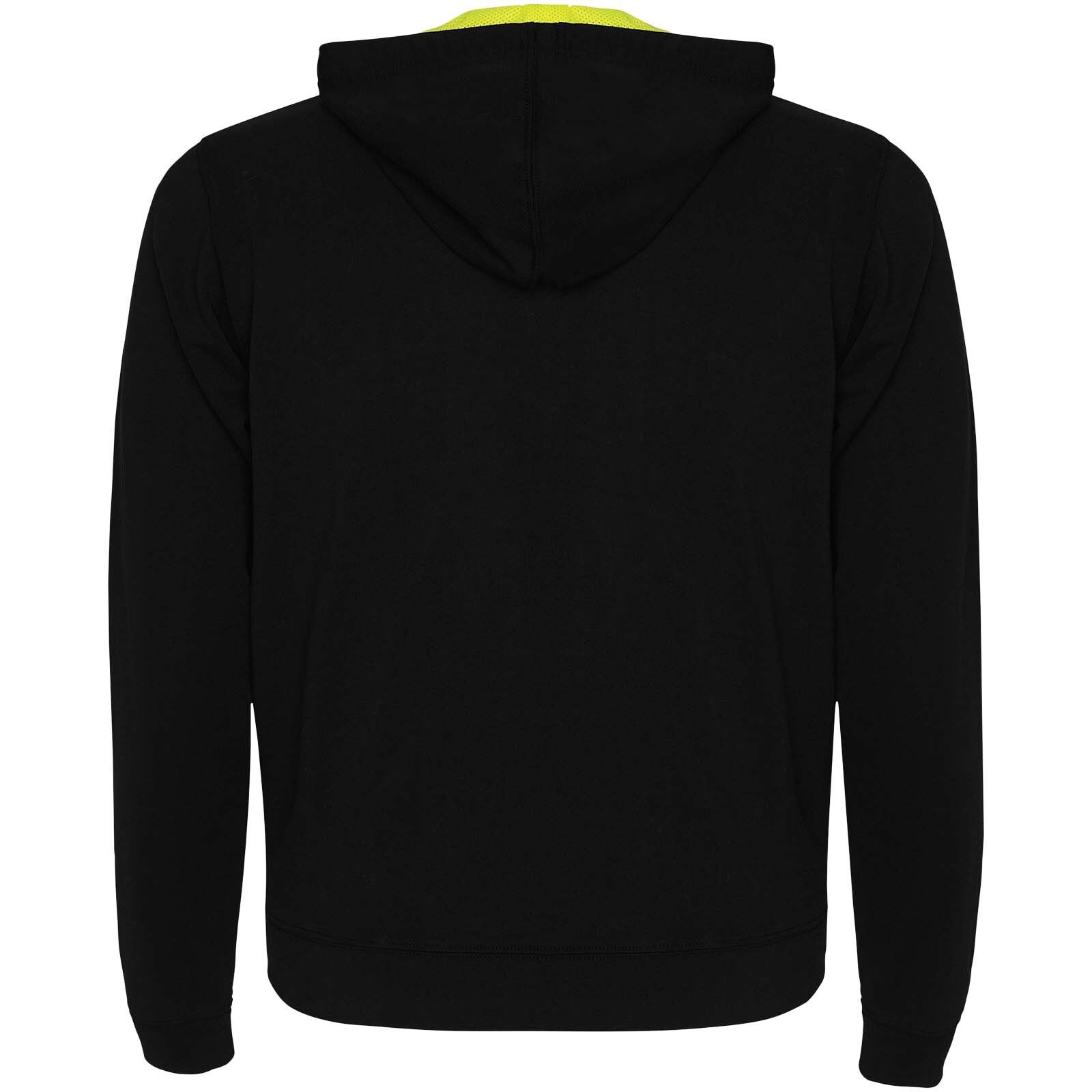 Fuji Kaputzensweatjacke  - schwarz -  fluorgelb - S-397