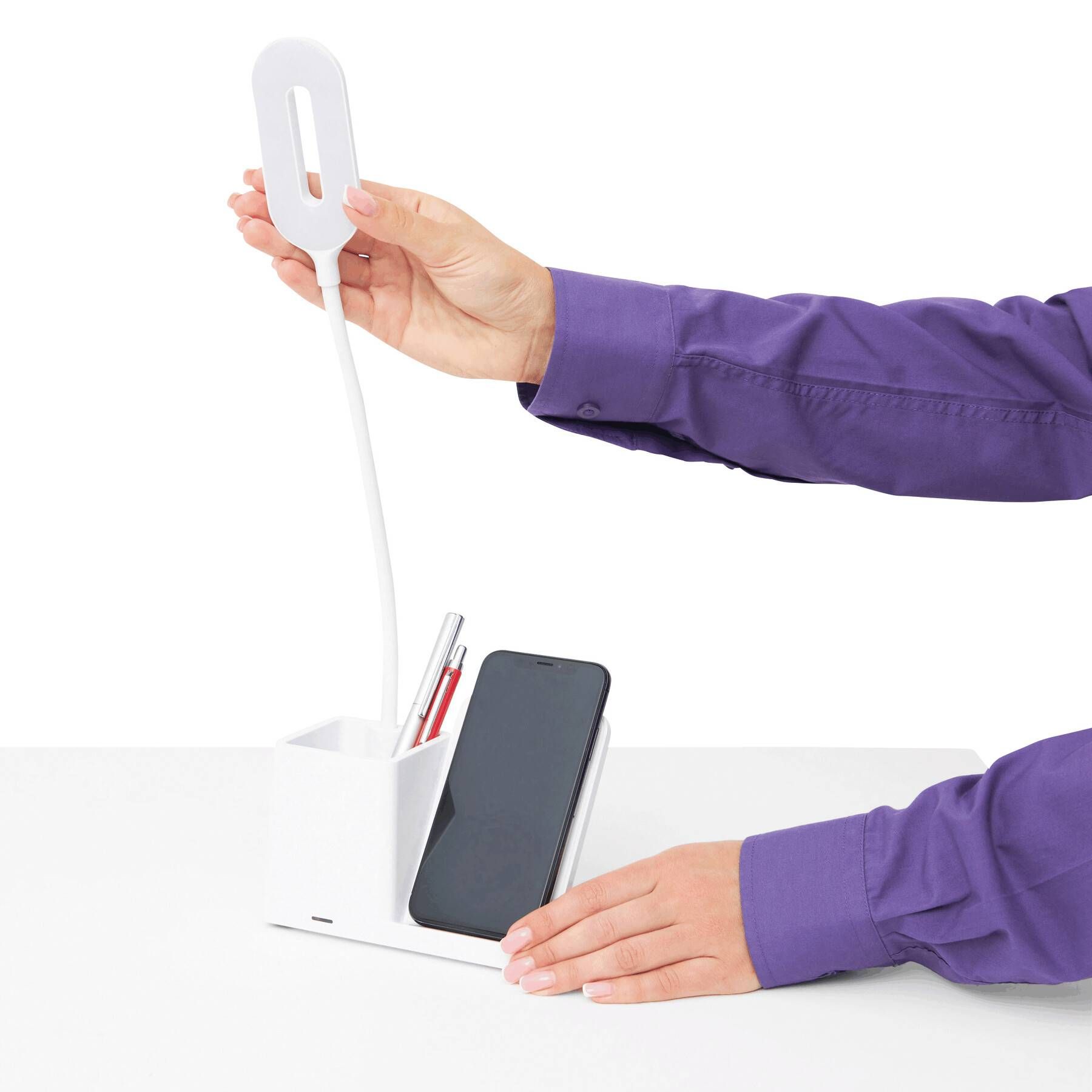 Schreibtisch-Lampe mit Ladestation LIGHT & CHARGE - weiß-626