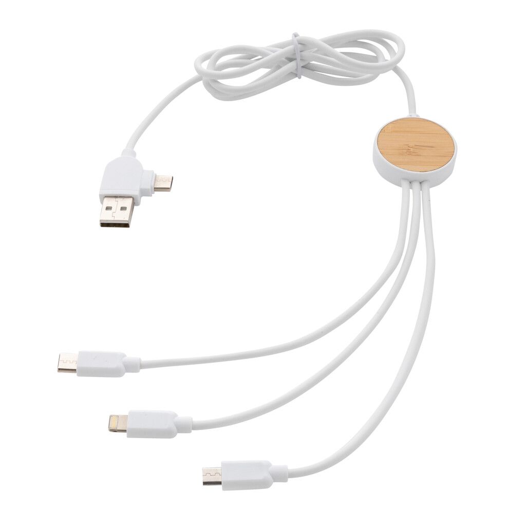 Ontario 6-in-1 Kabel aus RCS recyceltem Kunststoff - weiß-217