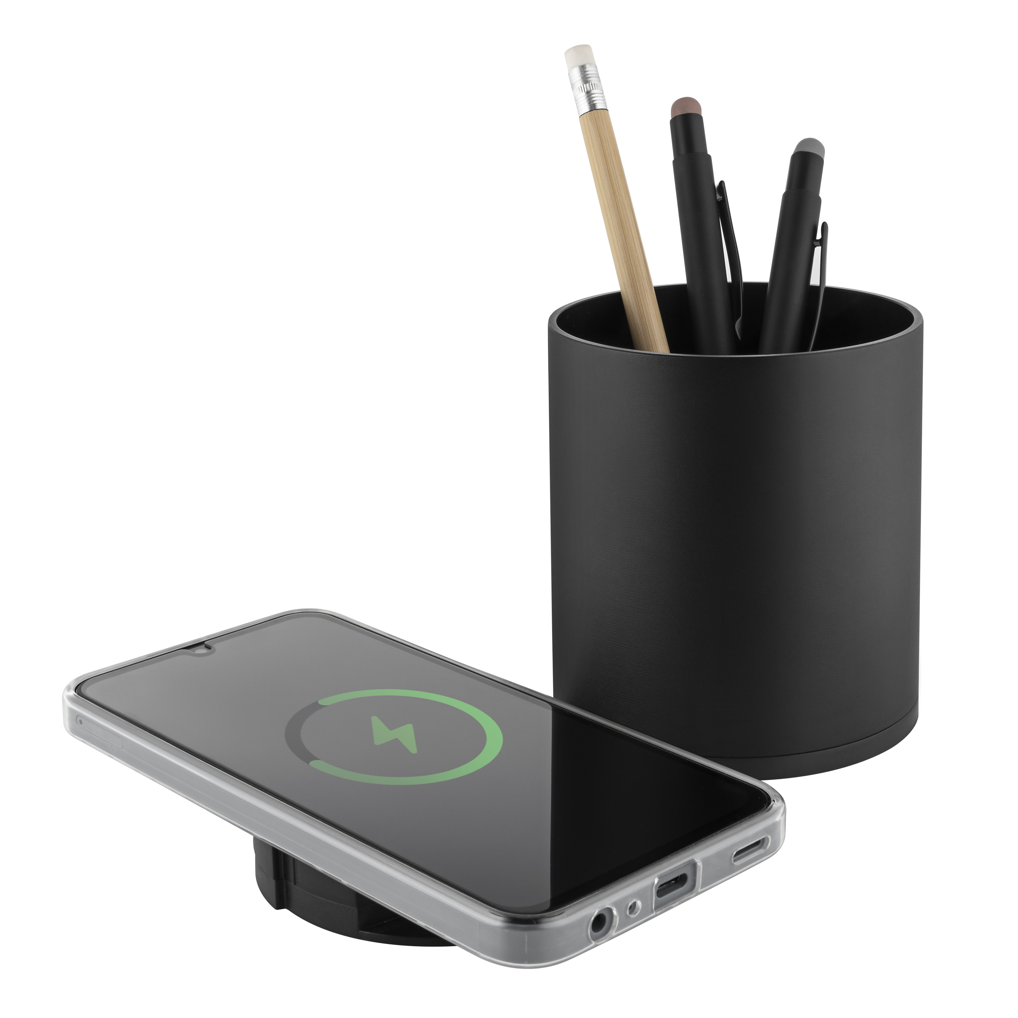 Metmaxx® Stifteköcher "FutureChargeDeskHub" - schwarz-56