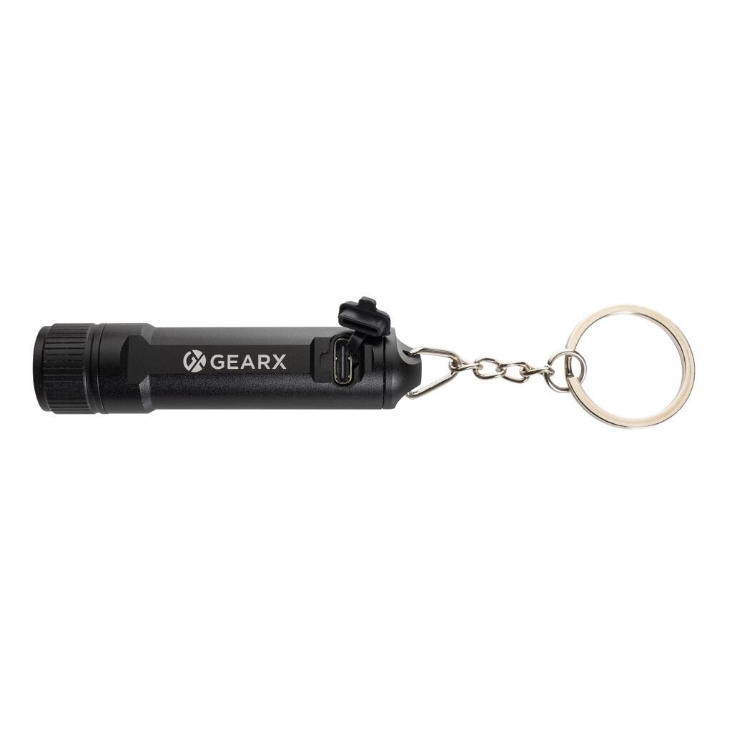 Gear X wiederaufladbare ultrahelle Key-Chain Taschenlampe - schwarz-562