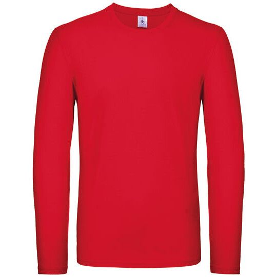 Men´s T-Shirt #E150 Long Sleeve für Herren - red - L-820