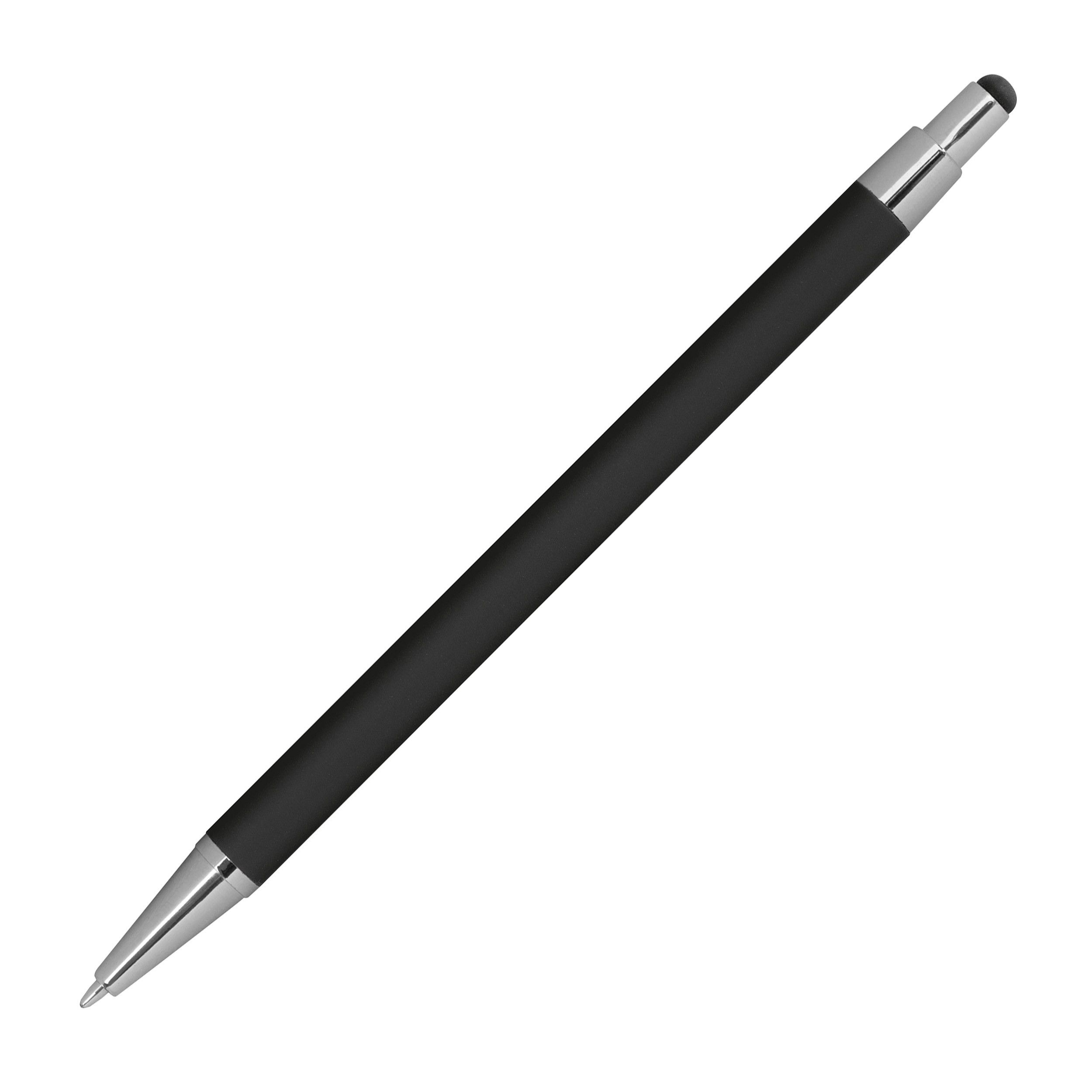 Kugelschreiber aus Metall mit Rubberfinish und Touchfunktion - schwarz-783