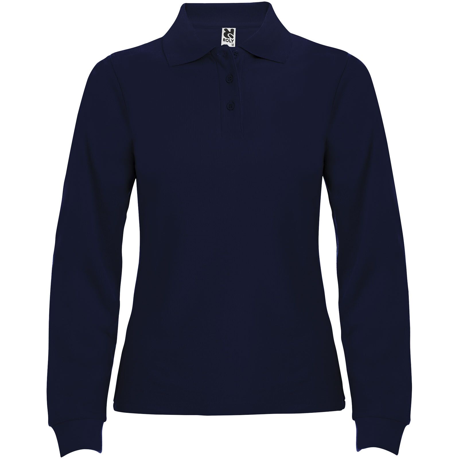 Estrella Langarm Poloshirt für Damen - marineblau - S-387