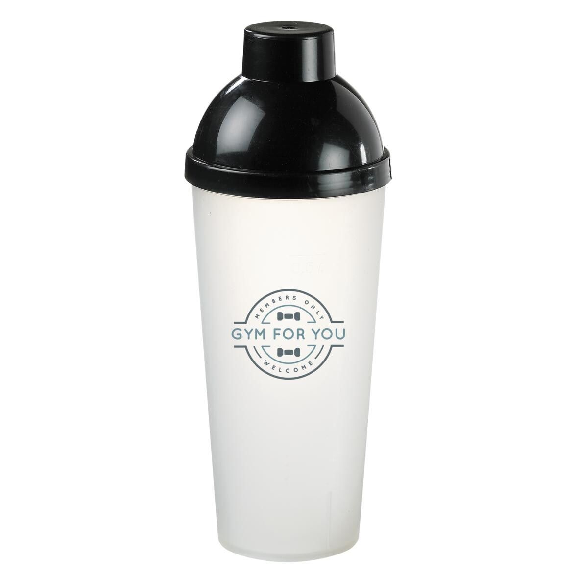 Shaker Lagoon 0,5 l - transparent-milchig - schwarz-420