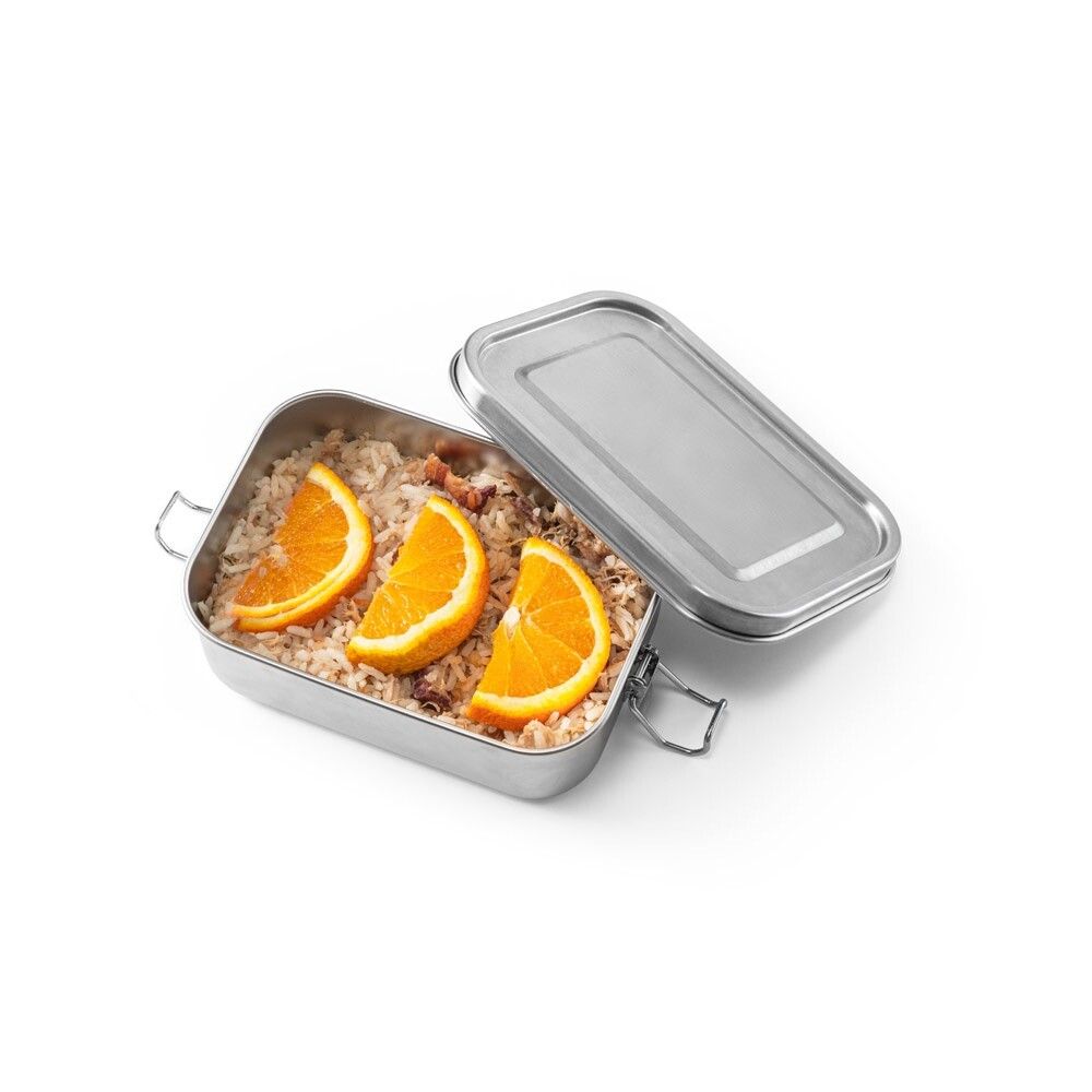 ALLSPICE Lunchbox. Robuste luftdichte Box aus (90% recyceltem) 750 mL - satinsilber-746