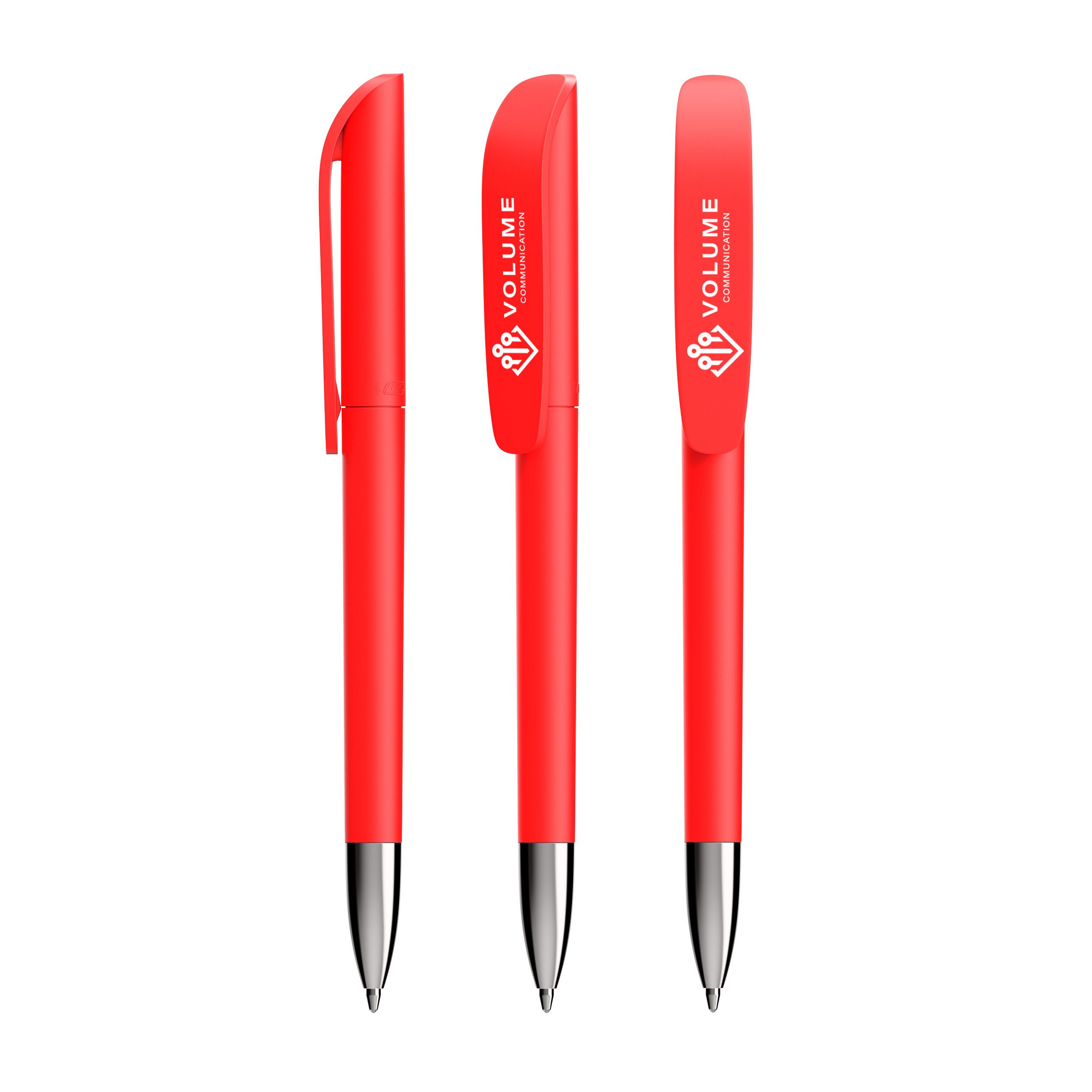 BIC® Super Clip Soft Advance, Mine schwarz - sanftes rot-443