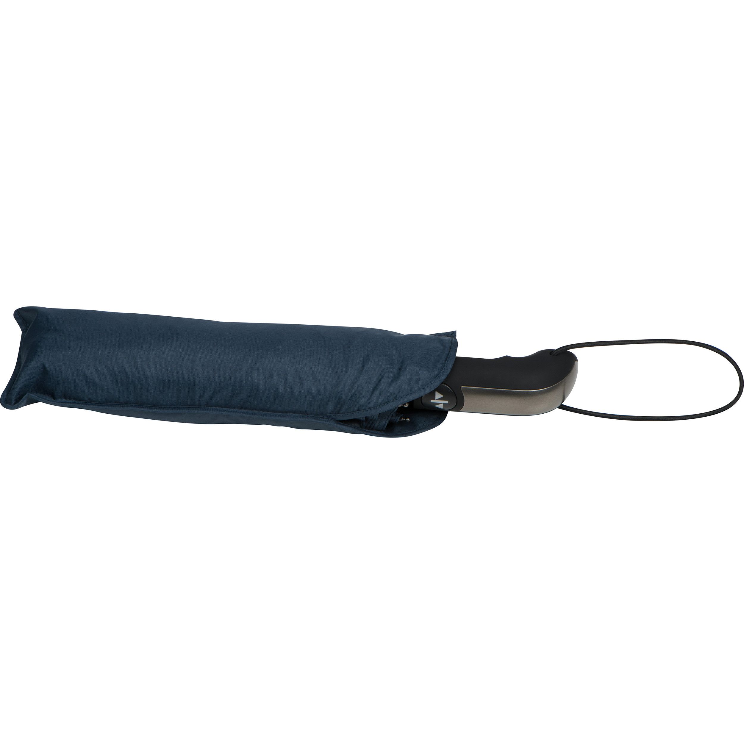 Automatik Taschenschirm aus Pongee mit Softgriff - dunkelblau-682