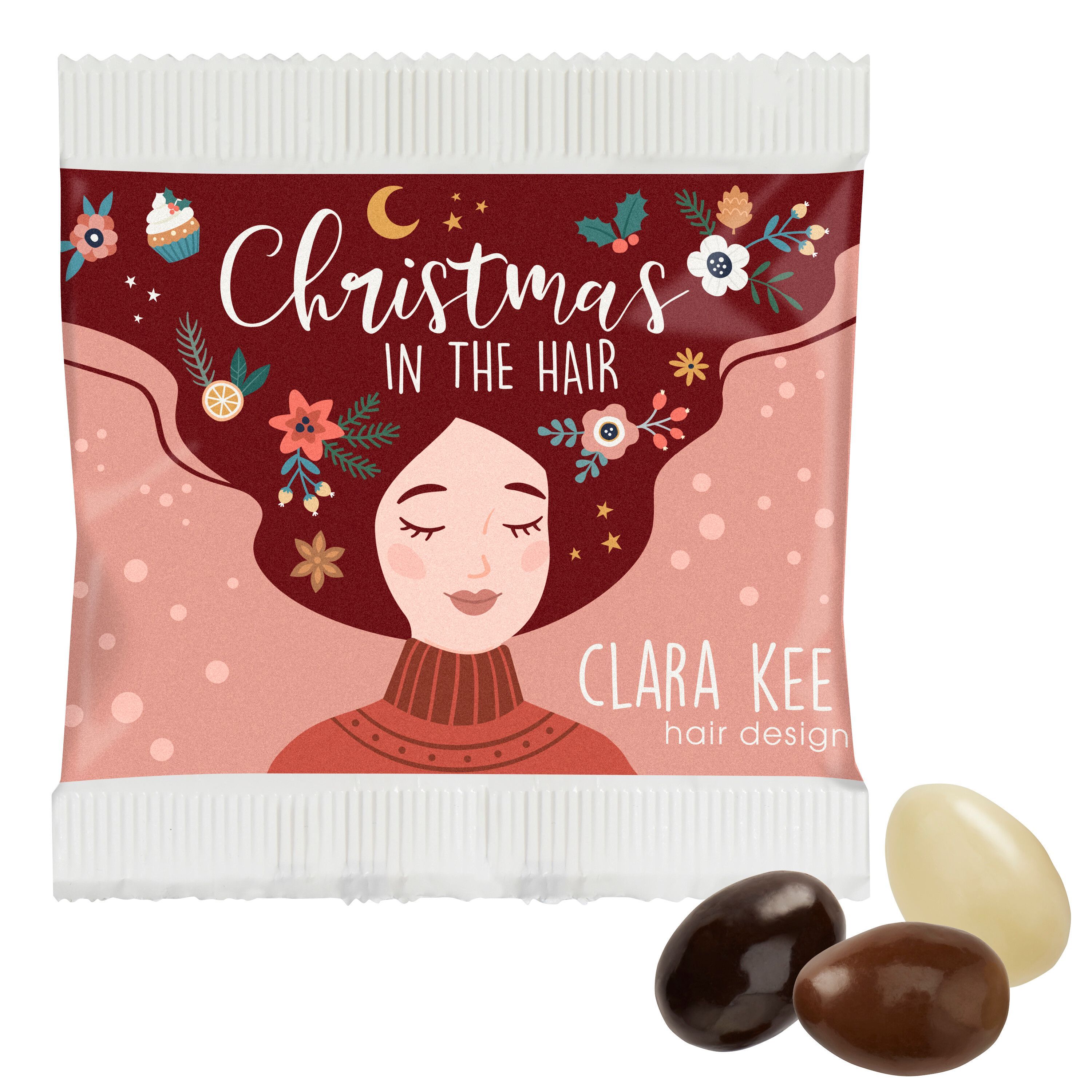 Weihnachtsmandeln im Papiertütchen - Schokolade-153