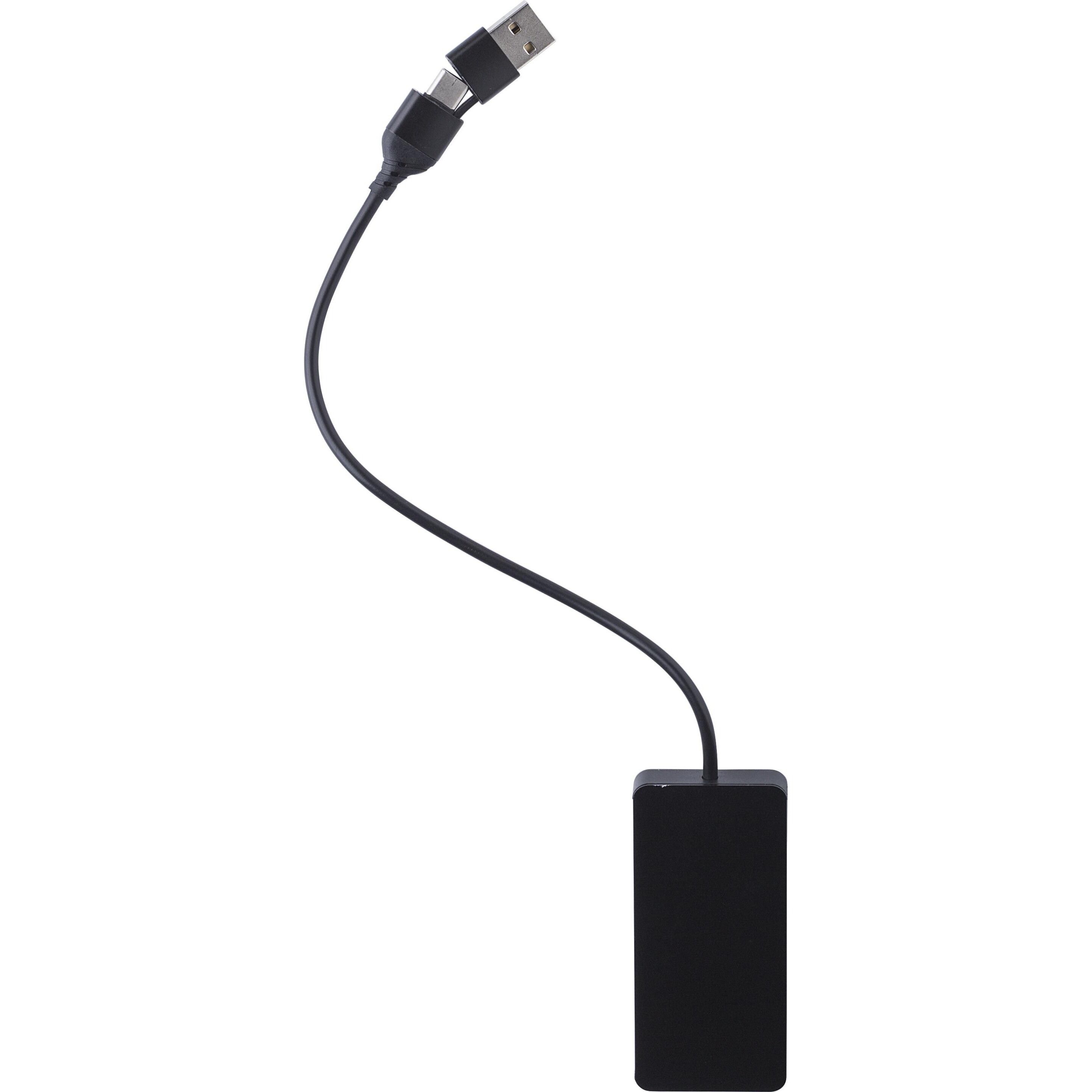 Recycelte Aluminium USB Hub Layton - silber-375