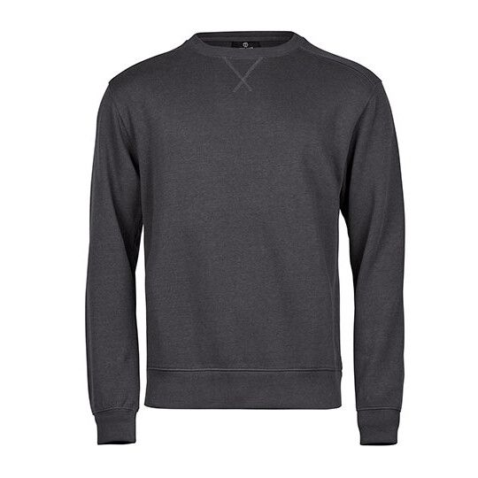 Ribbed Interlock Crew Neck - dark grey solid-739