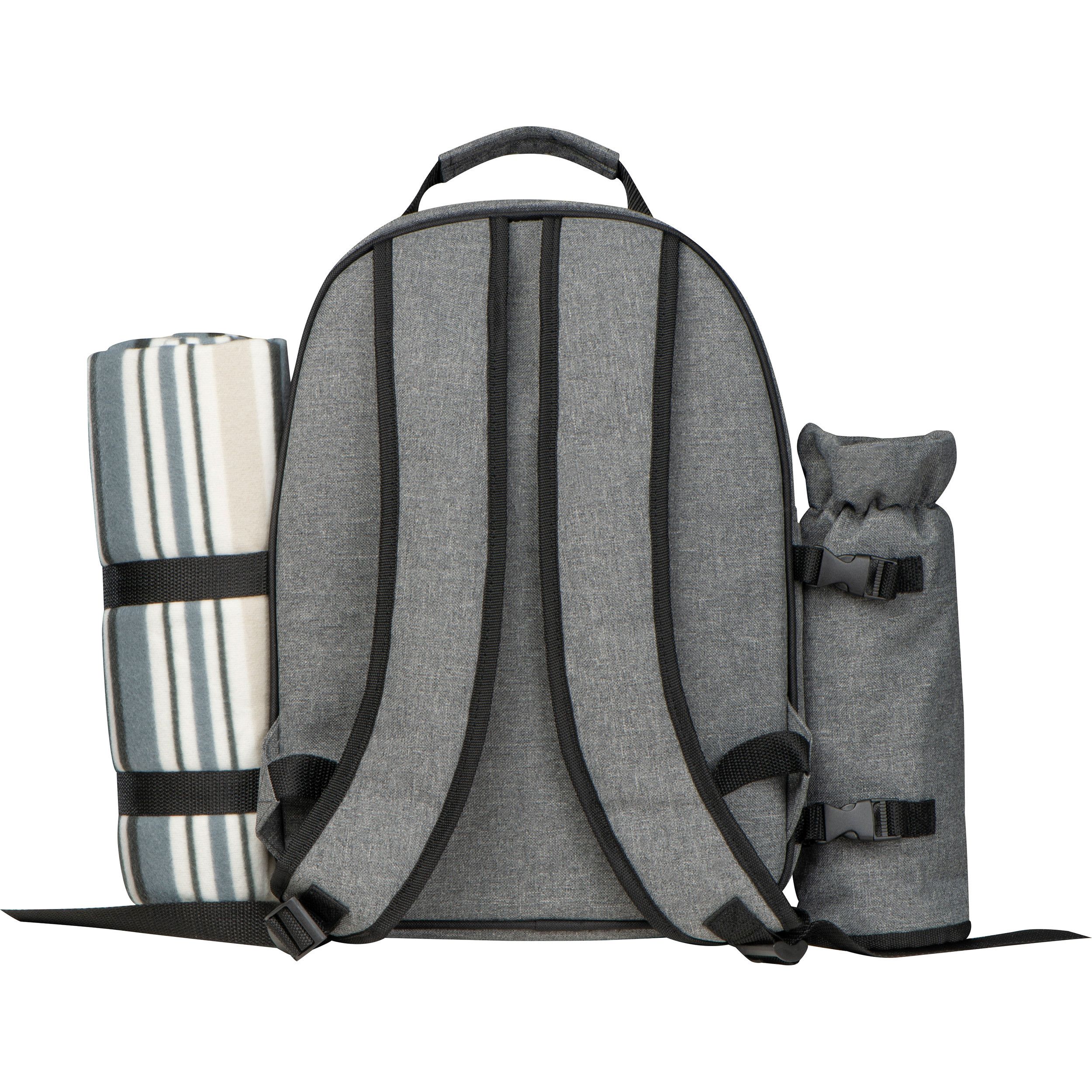 Picknickrucksack für 4 Personen mit Picknickdecke - anthrazit-22