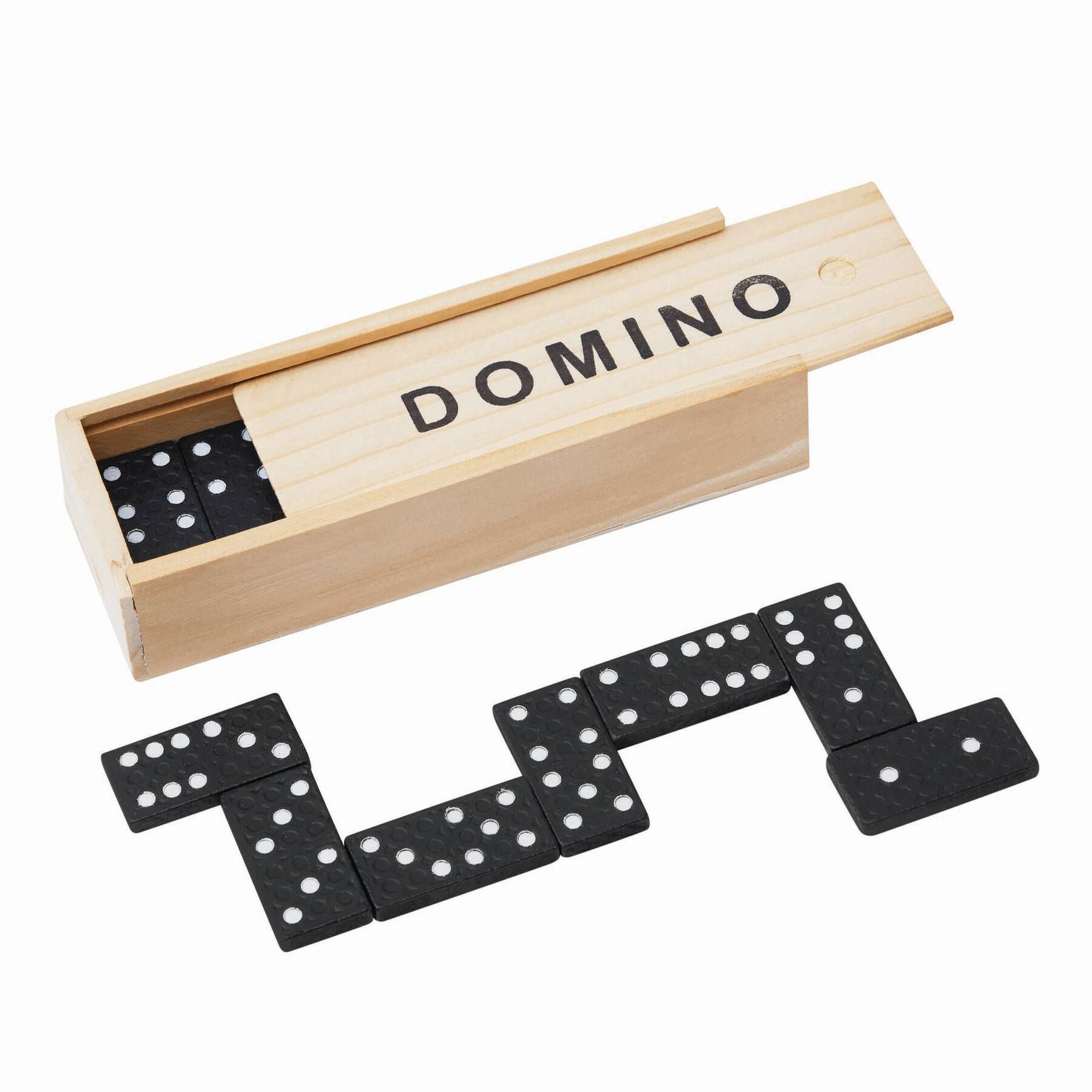 Klassisches Spiel DOMINO - holz - schwarz-253
