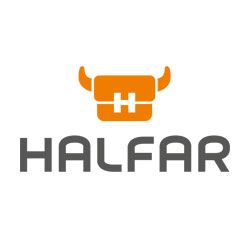 Halfar Logo auf weißem Hintergrund.