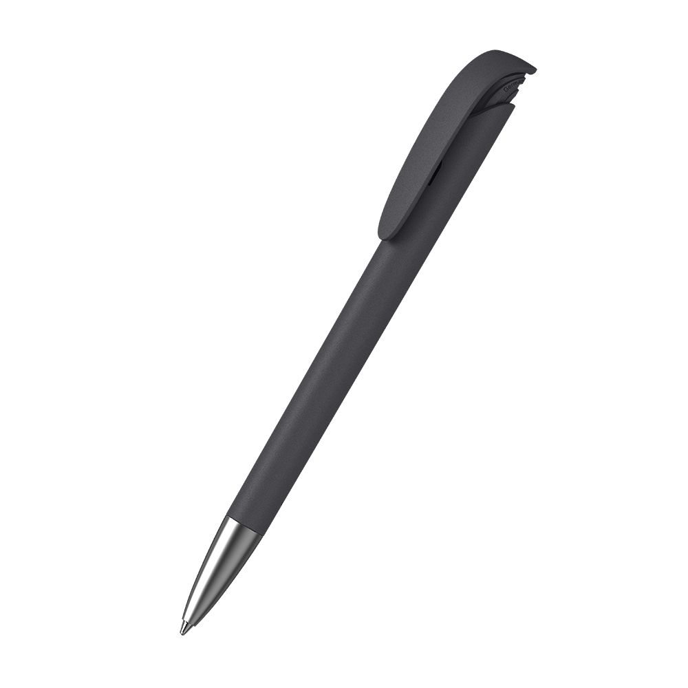 Druckkugelschreiber Jona softgrip Ms - softgrip schwarz-412