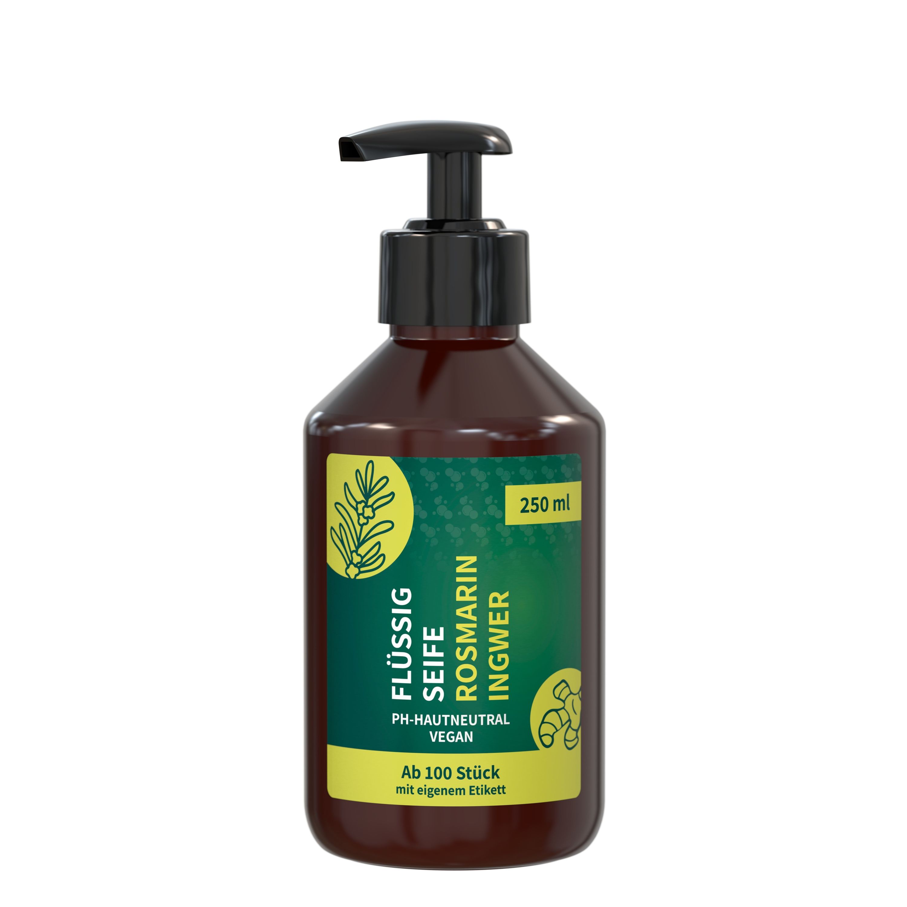 250 ml Spender Flüssigseife Rosmarin-Ingwer Body Label-17