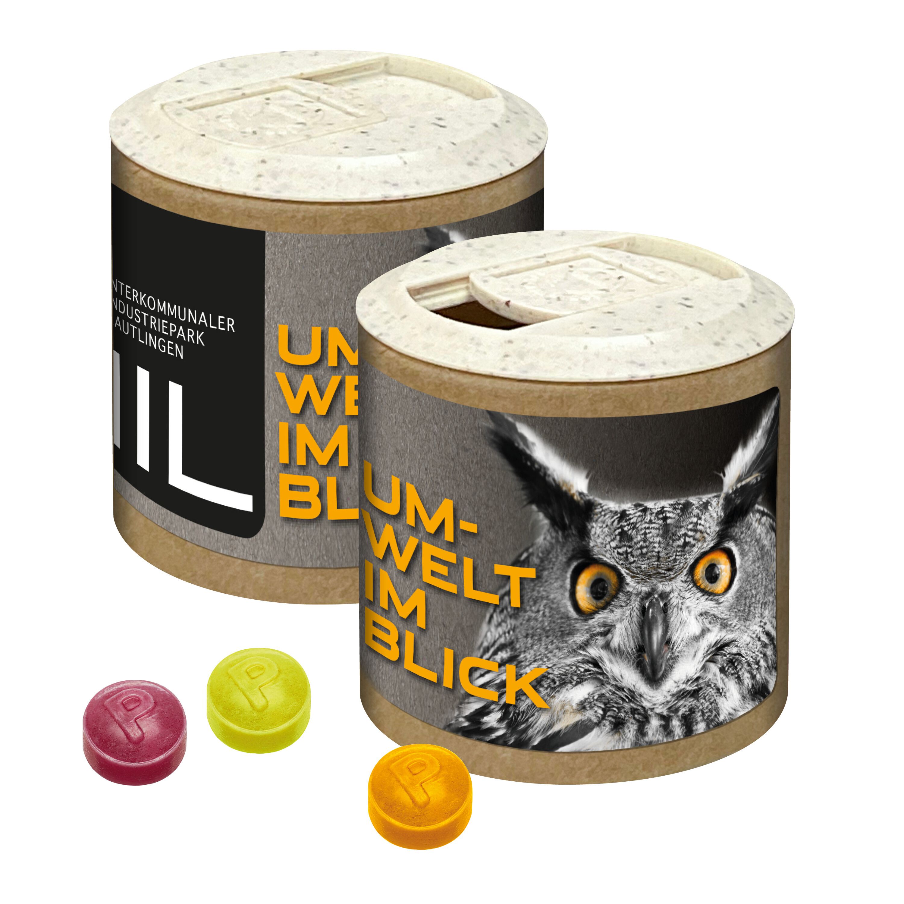 Papier-Werbedose mit Pulmoll Pastillen-26
