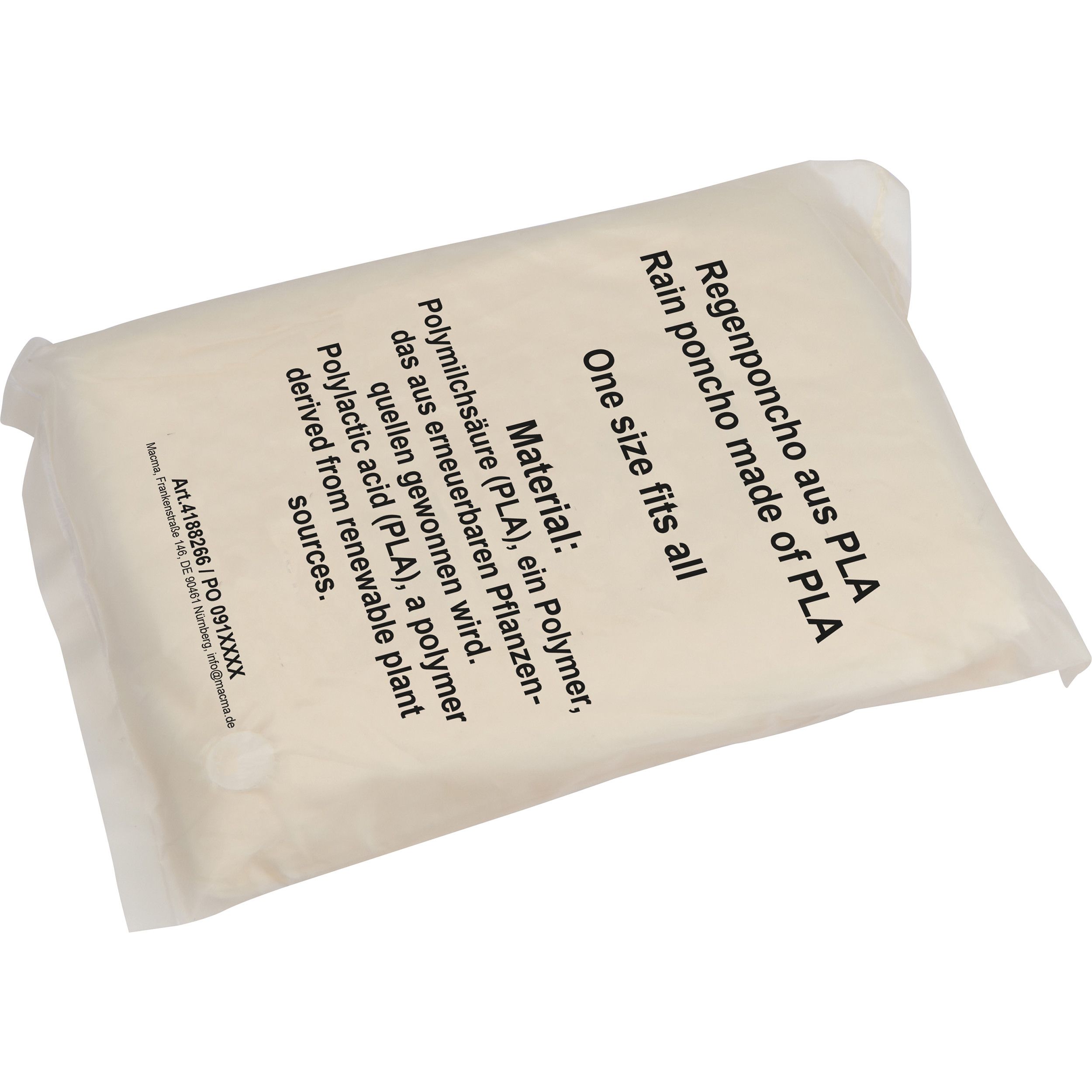 Kompostierbarer Regenponcho Fleurus - transparent-107