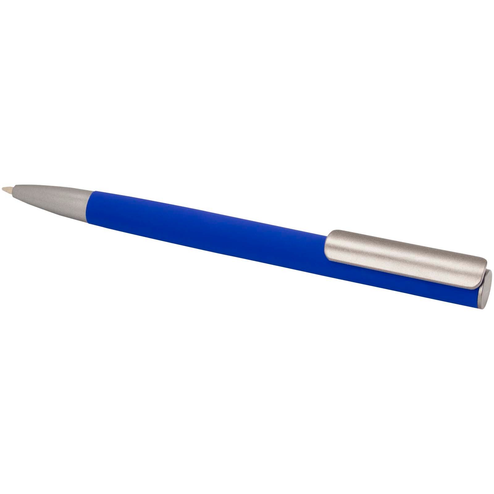 Ziguur Kugelschreiber aus recyceltem Aluminium (blaue Mine) - blau-55