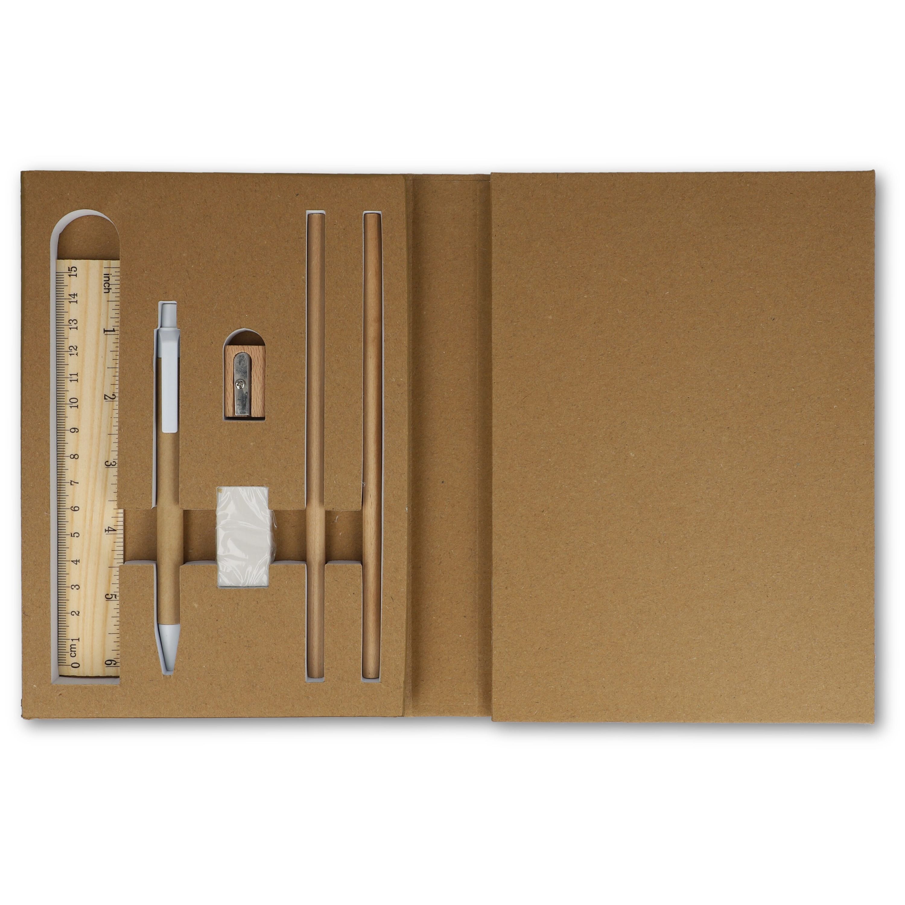 Briefpapier-Set aus Recycling-Papier - natur-149
