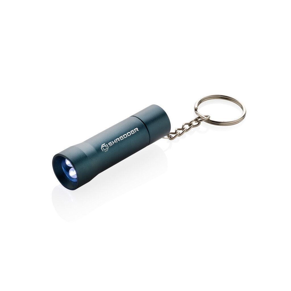 Flash Schlüsselanhänger-Taschenlampe aus RCS rec. Aluminium - blau-296