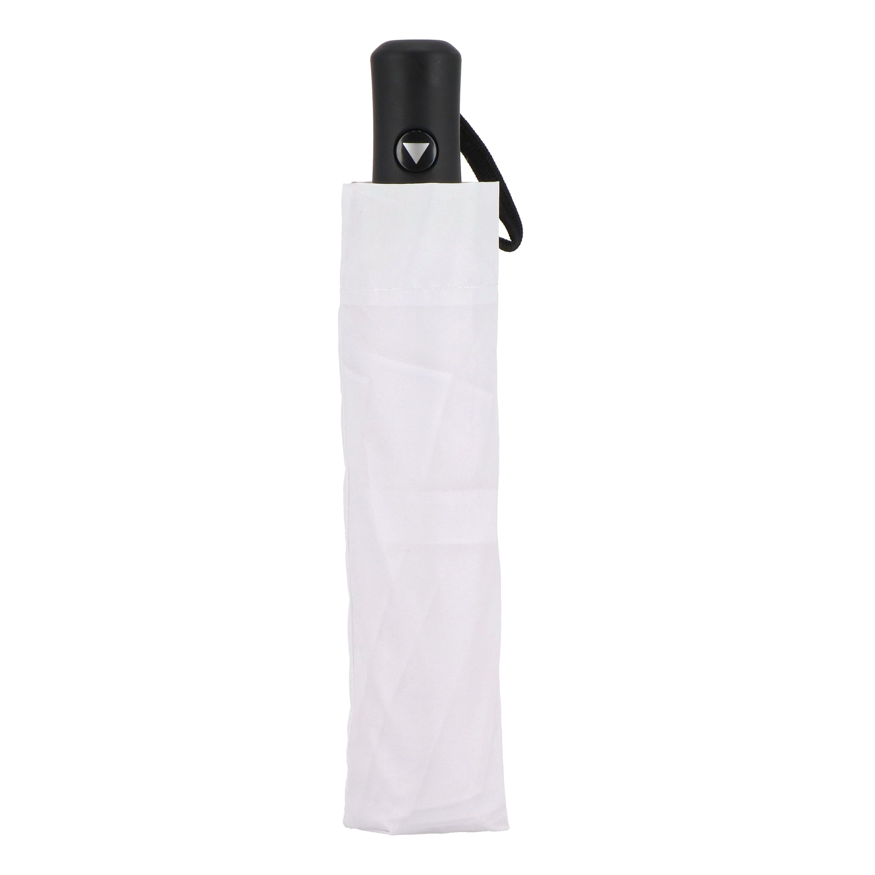 Daintree 190T Pongee 21.5 Faltbarer windproof Regenschirm Auto open - weiss-442