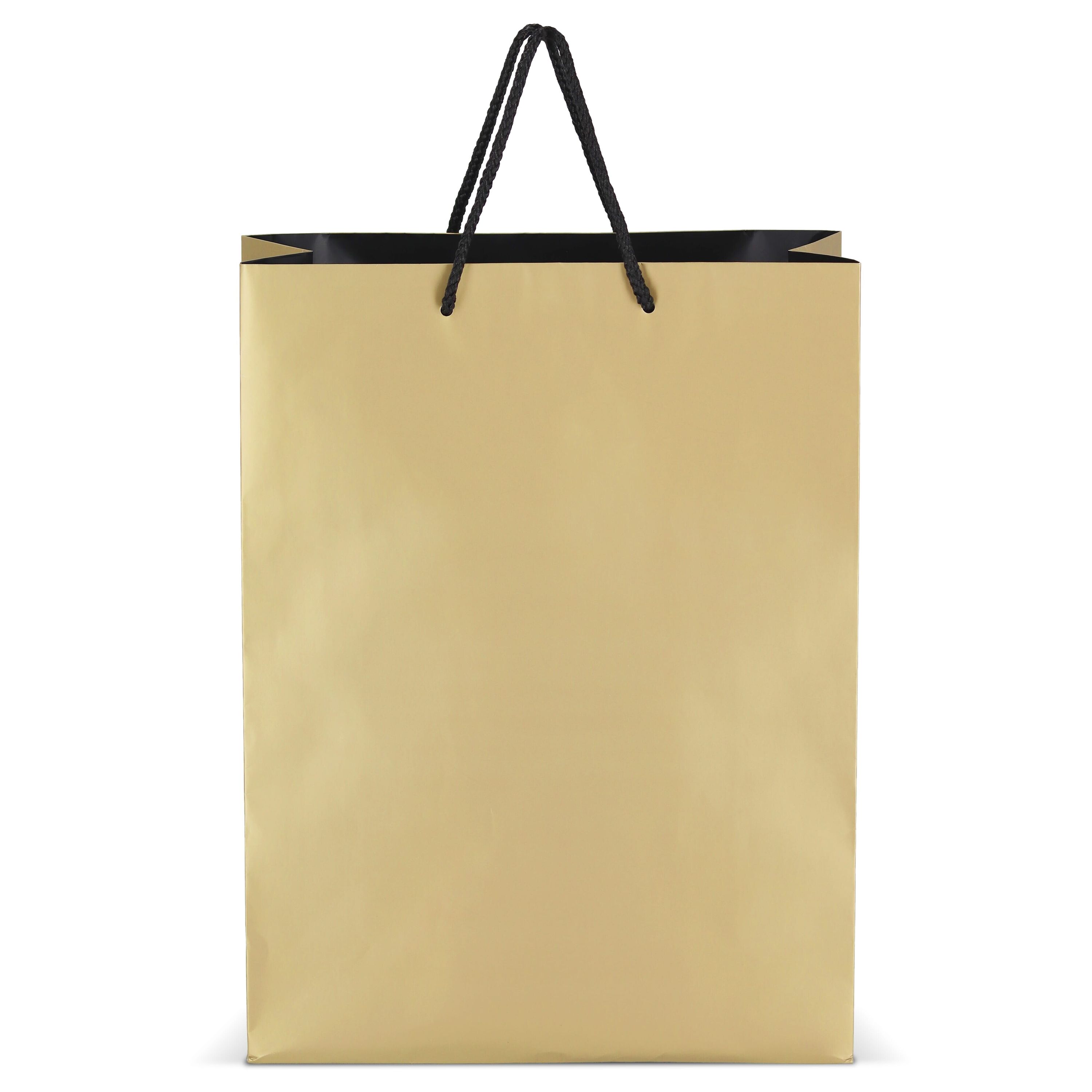 FSC Papier Geschenktasche 30 x 12 x 40cm 200g/m² - gold-965