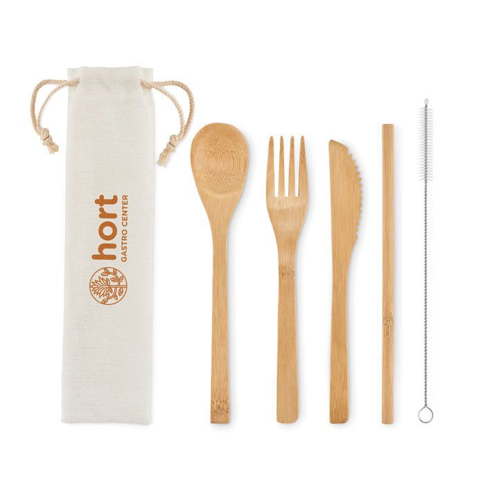 Besteck-Set Bambus SETSTRAW - beige-240