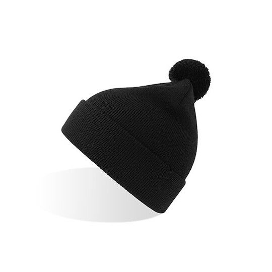 Kids Wind-s with Pompom Beanie - black-685