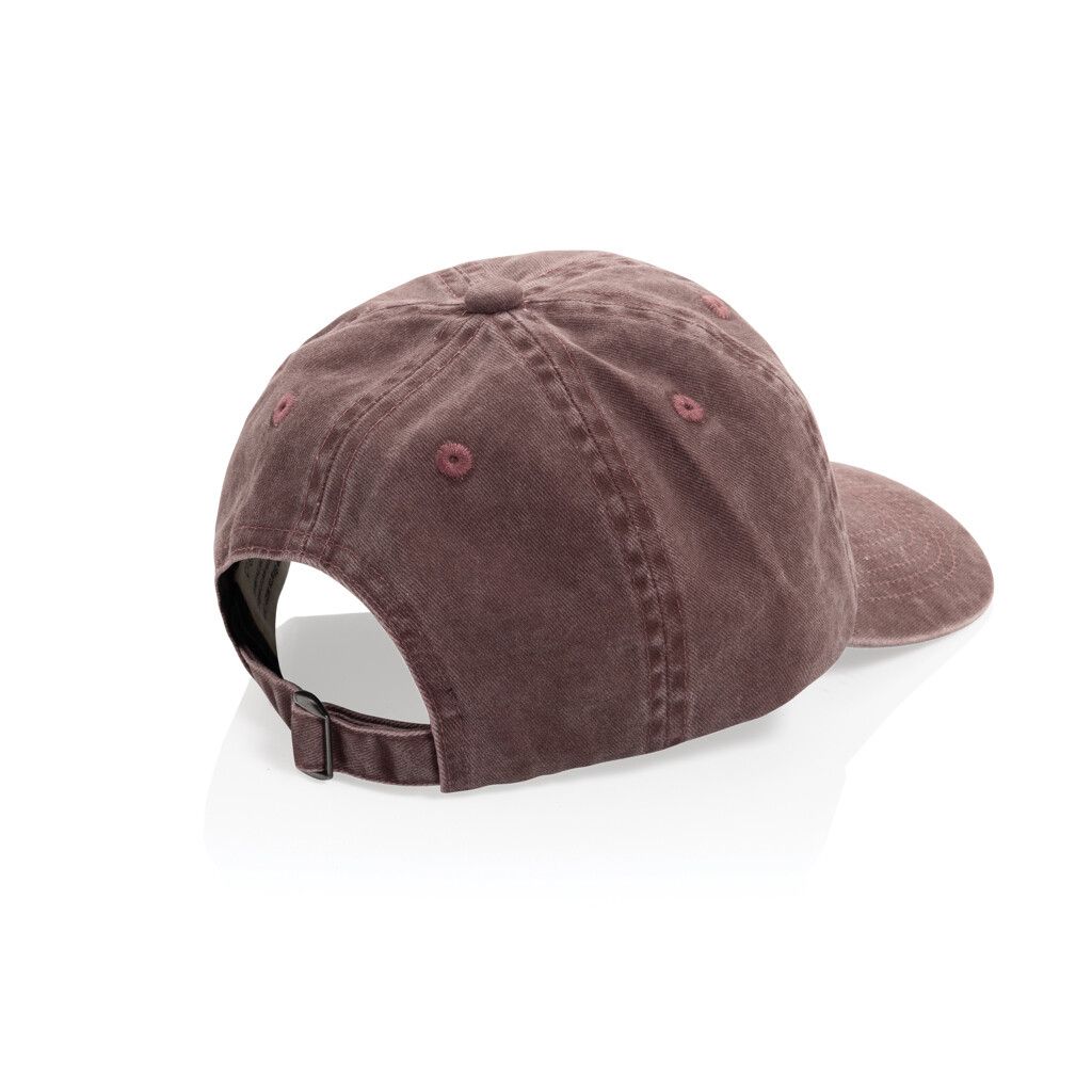BEAU AWARE™ Washed 6-Panel Kappe aus 270gr/m² Baumwolltwill - maroon-259