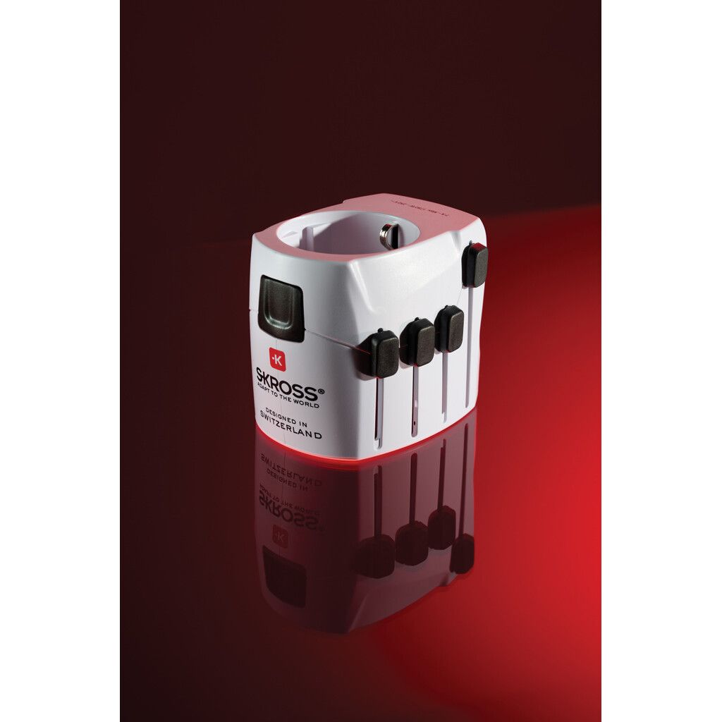 SKROSS Pro 3-Pole World Travel Adapter - weiß-548