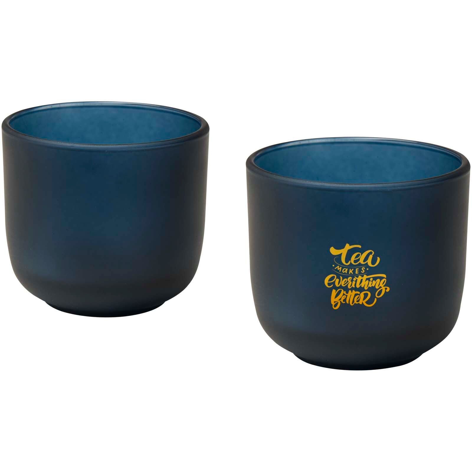 Mal 200 ml Glasbecher – 2er-Set - hale blau-186