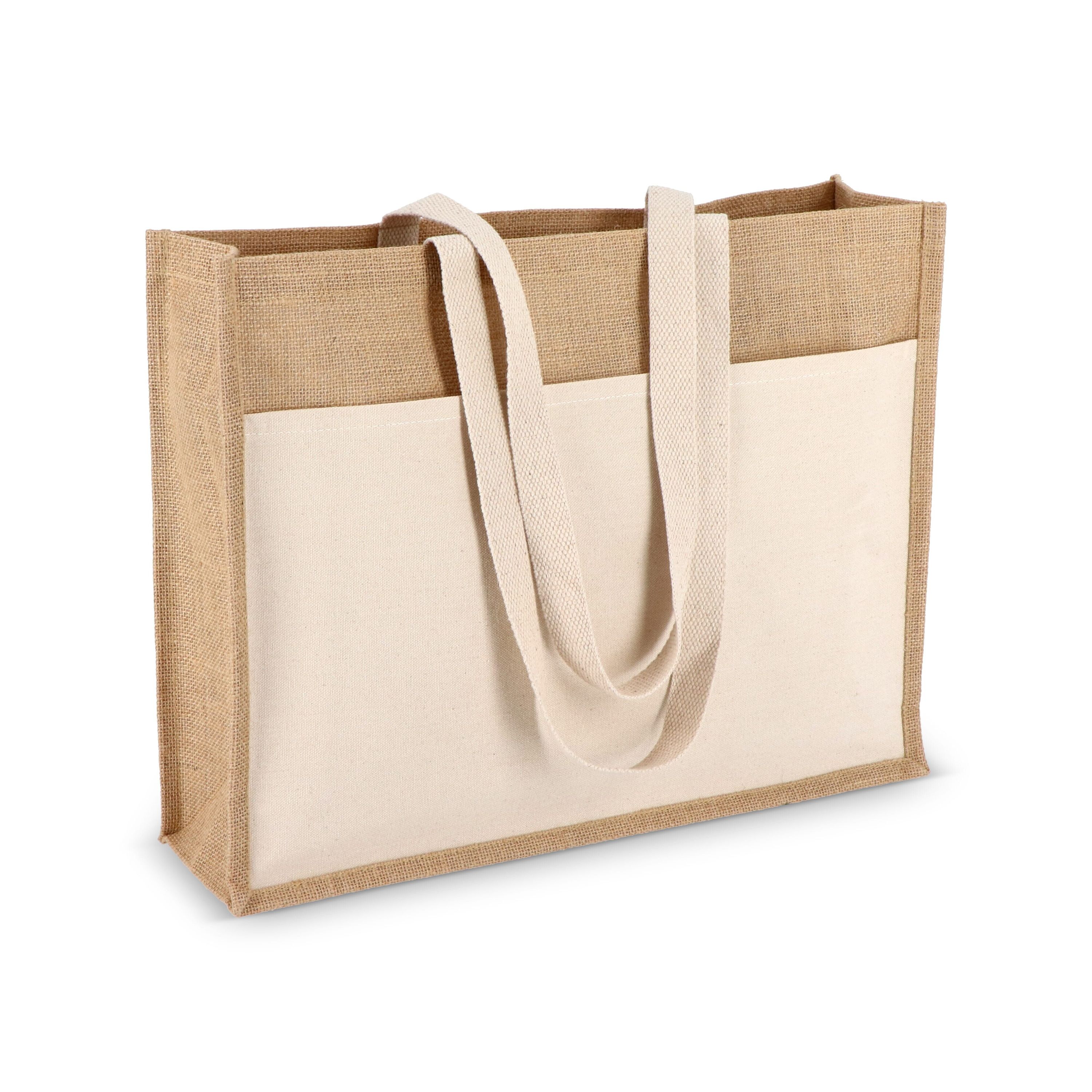 Jute Tragetasche OEKO-TEX® 45 x 12 x 35cm 320g/m² - natur-19
