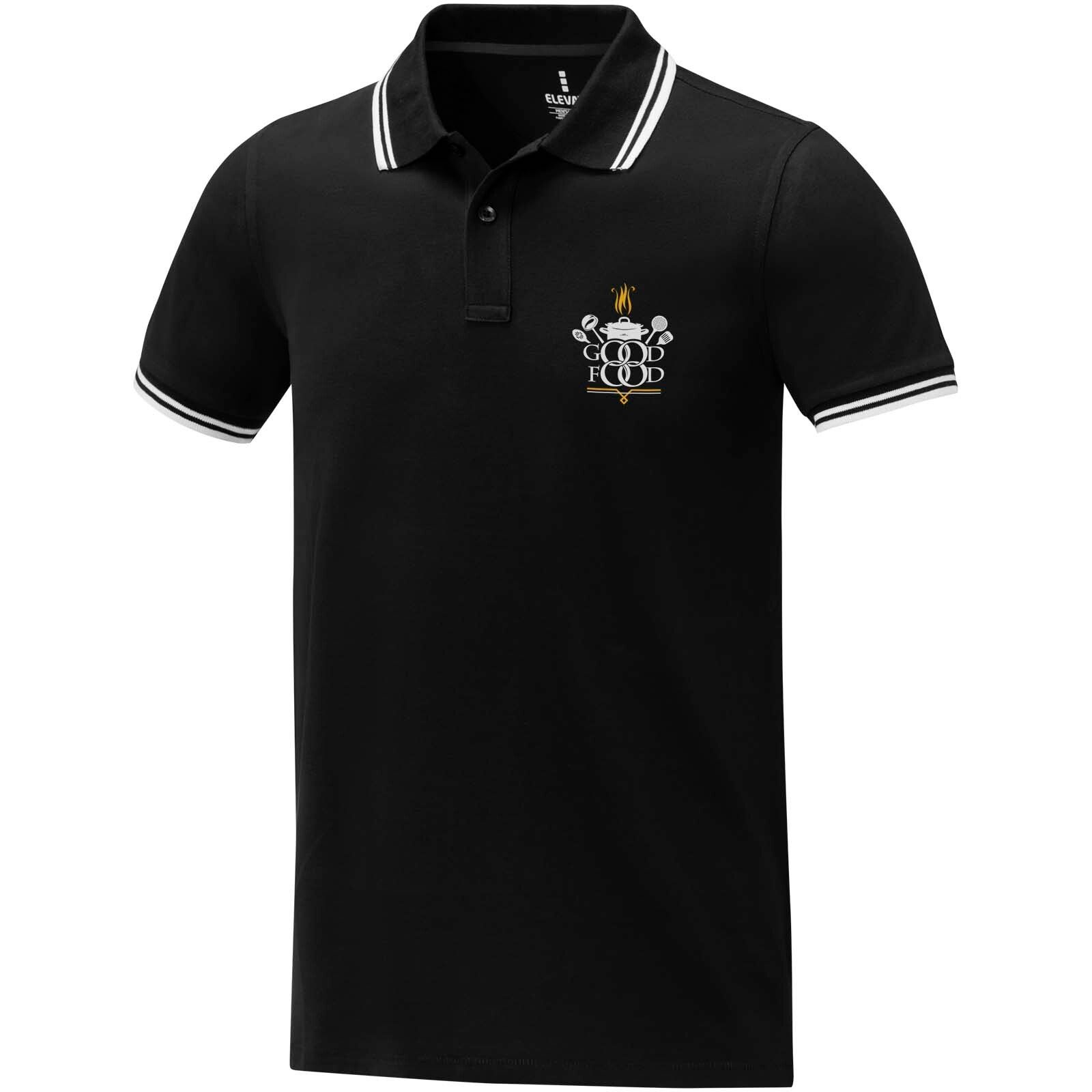 Amarago Polo mit abgesetztem Rand für Herren - schwarz - 3XL-478