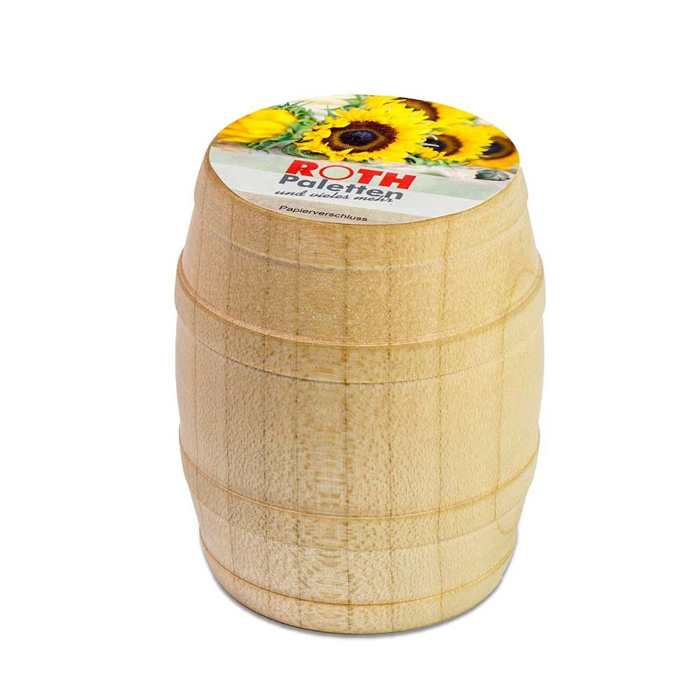 Pflanz-Fässchen mit Samen - Basilikum, Lasergravur-267