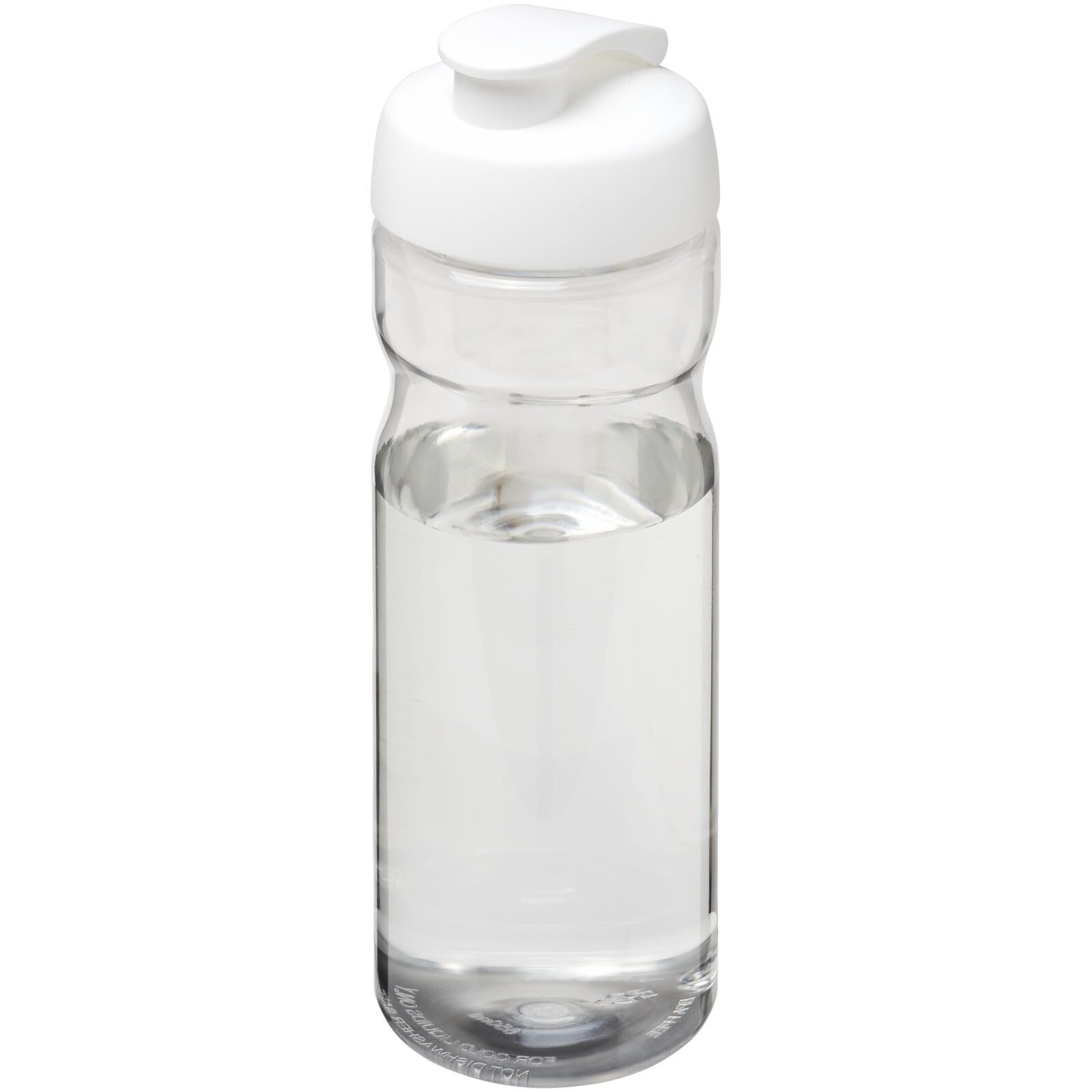 H2O Active Base 650 ml Sportflasche mit Klappdeckel - transparent -  weiss-790