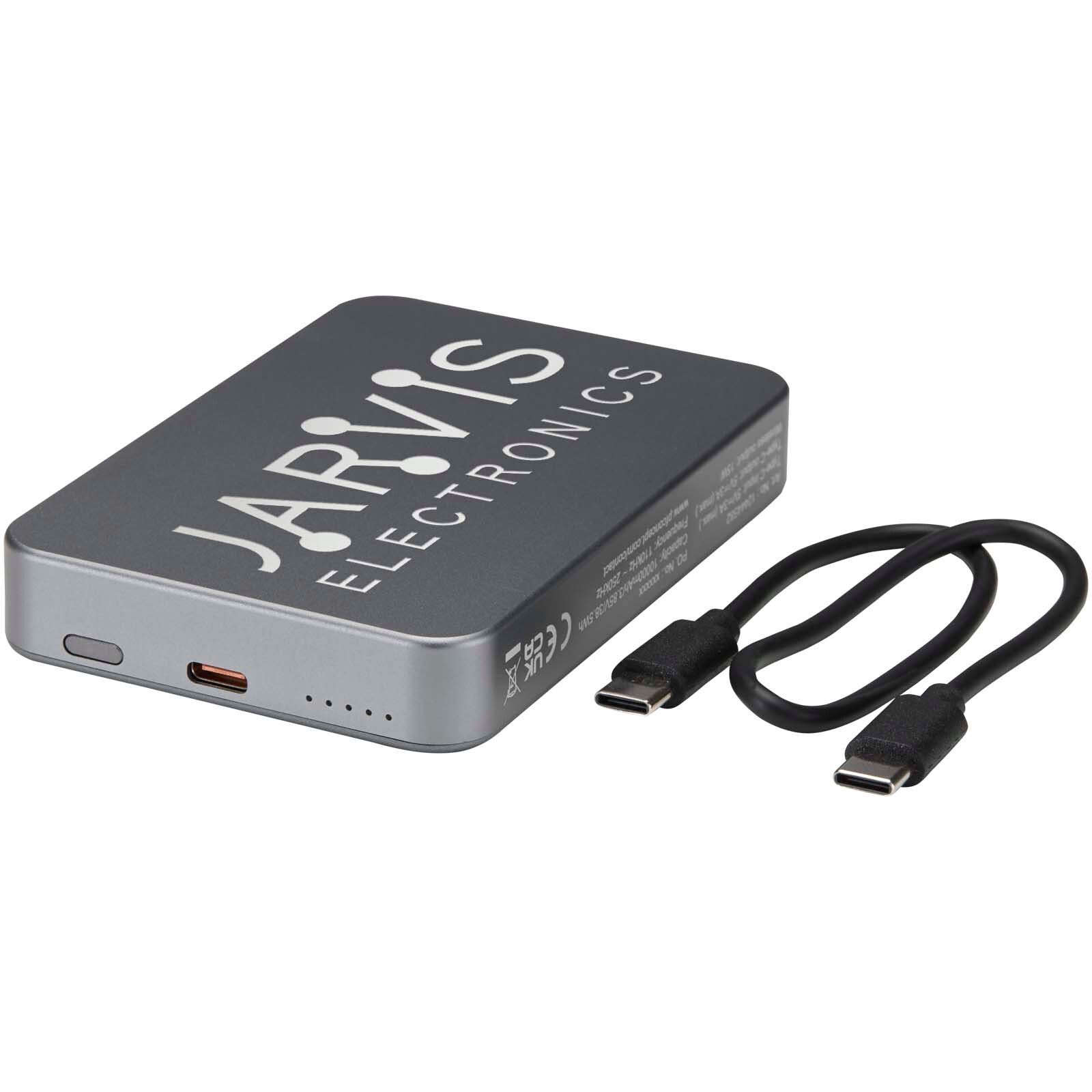 Avis 10.000 mAh RCS Powerbank aus recyceltem Aluminium mit Magnetfunktion  - gun metal-574
