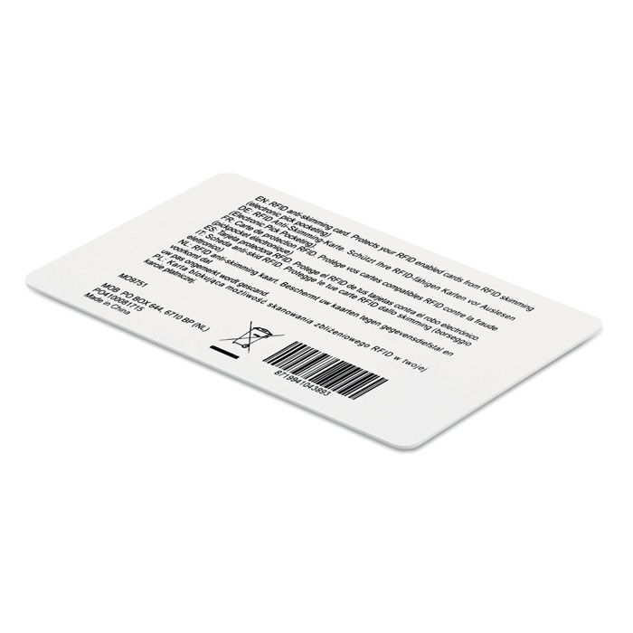 RFID Anti-Skimming Karte CUSTOS - weiß-742
