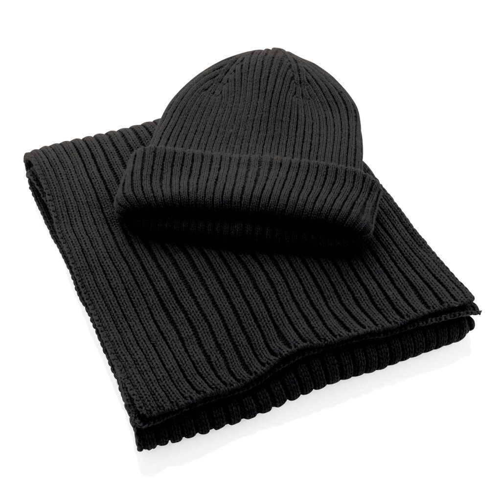 Impact AWARE™ Polylana® Strickschal 180x25cm - schwarz-879