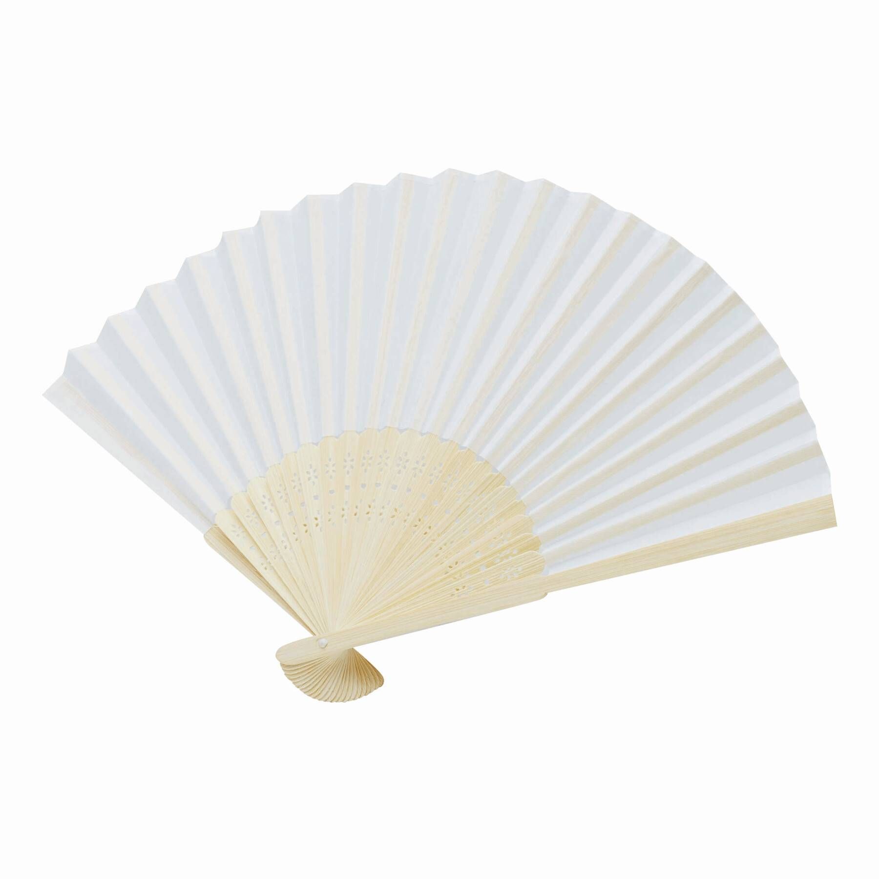Faltbarer Fächer BAMBOO COOL - weiß-910