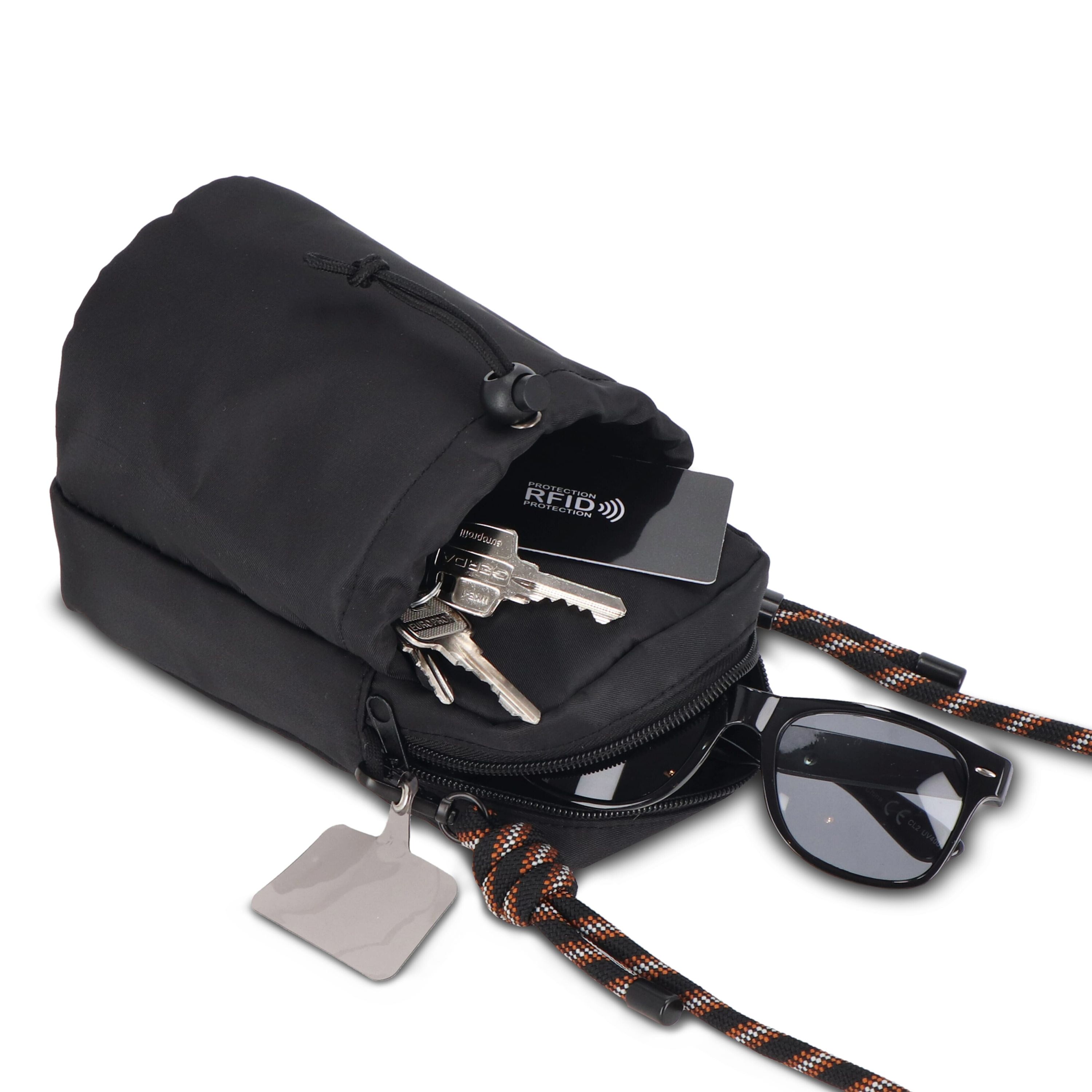 Crossbody Flaschenhalter-Tasche mit Paracord-Gurt - schwarz-116